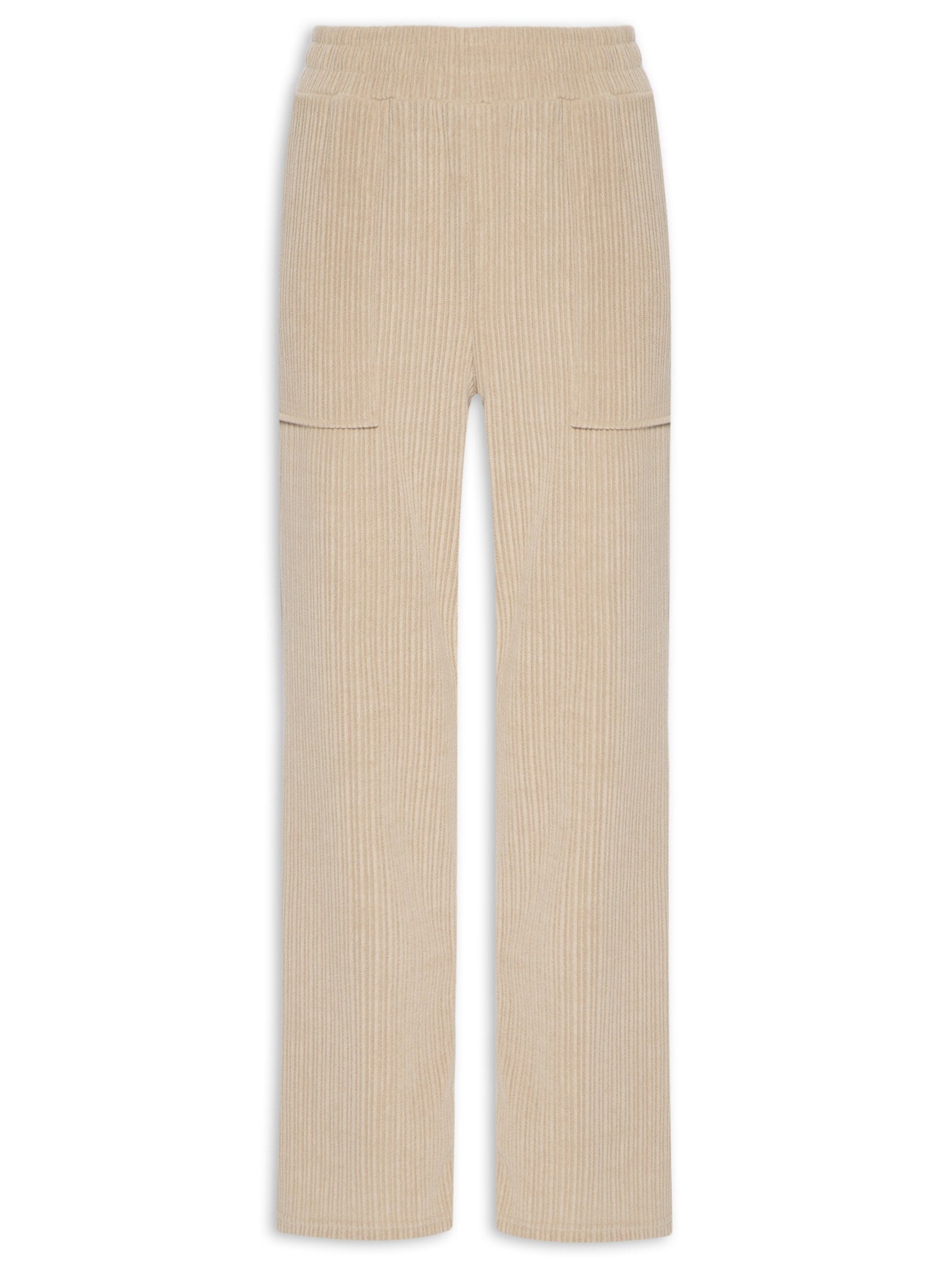 Calça Feminina Reta Com Bolso - Bege