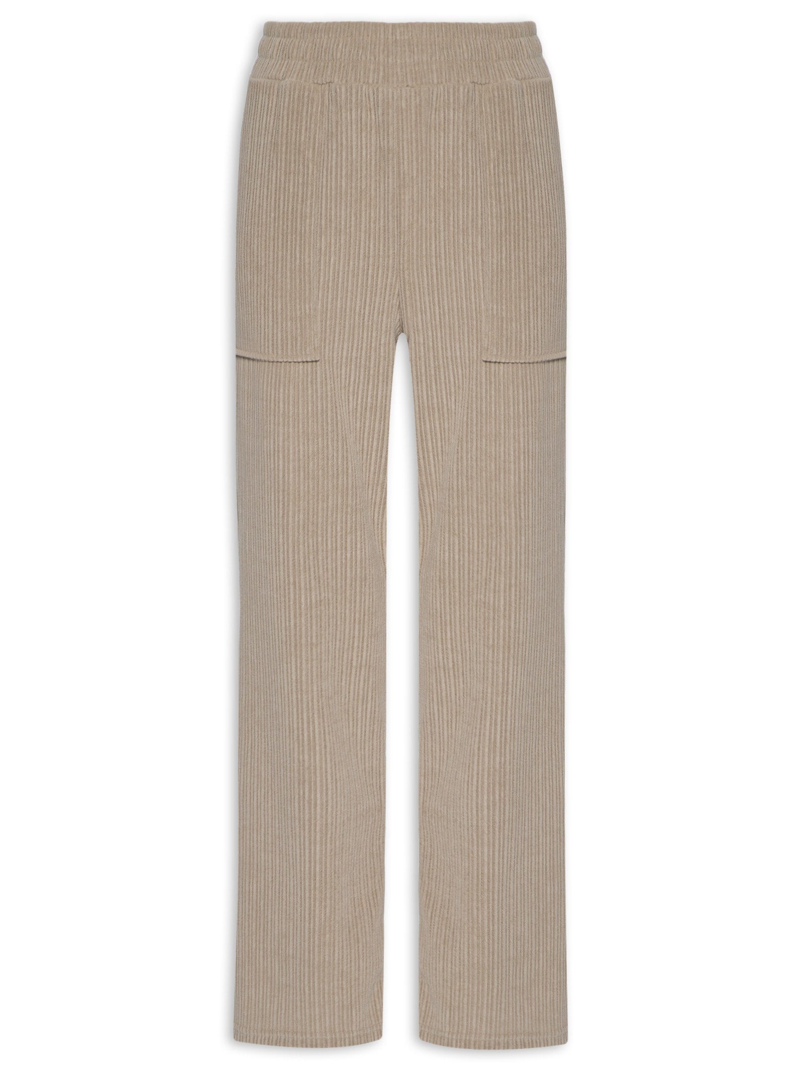 Calça Feminina Reta Com Bolso - Bege