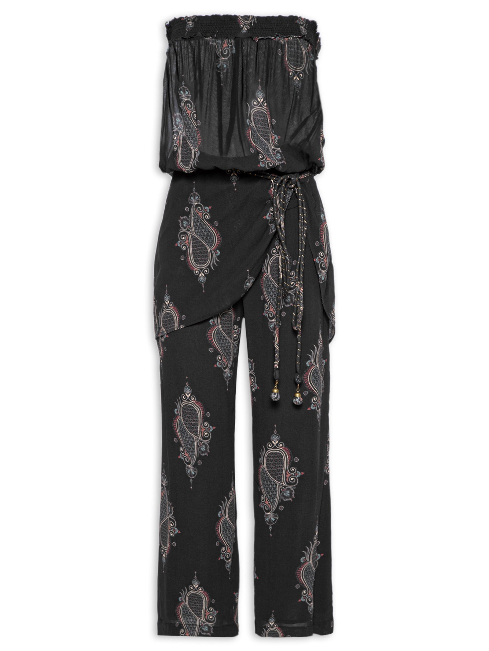 Macacão Feminino Estampa Catalina - Preto