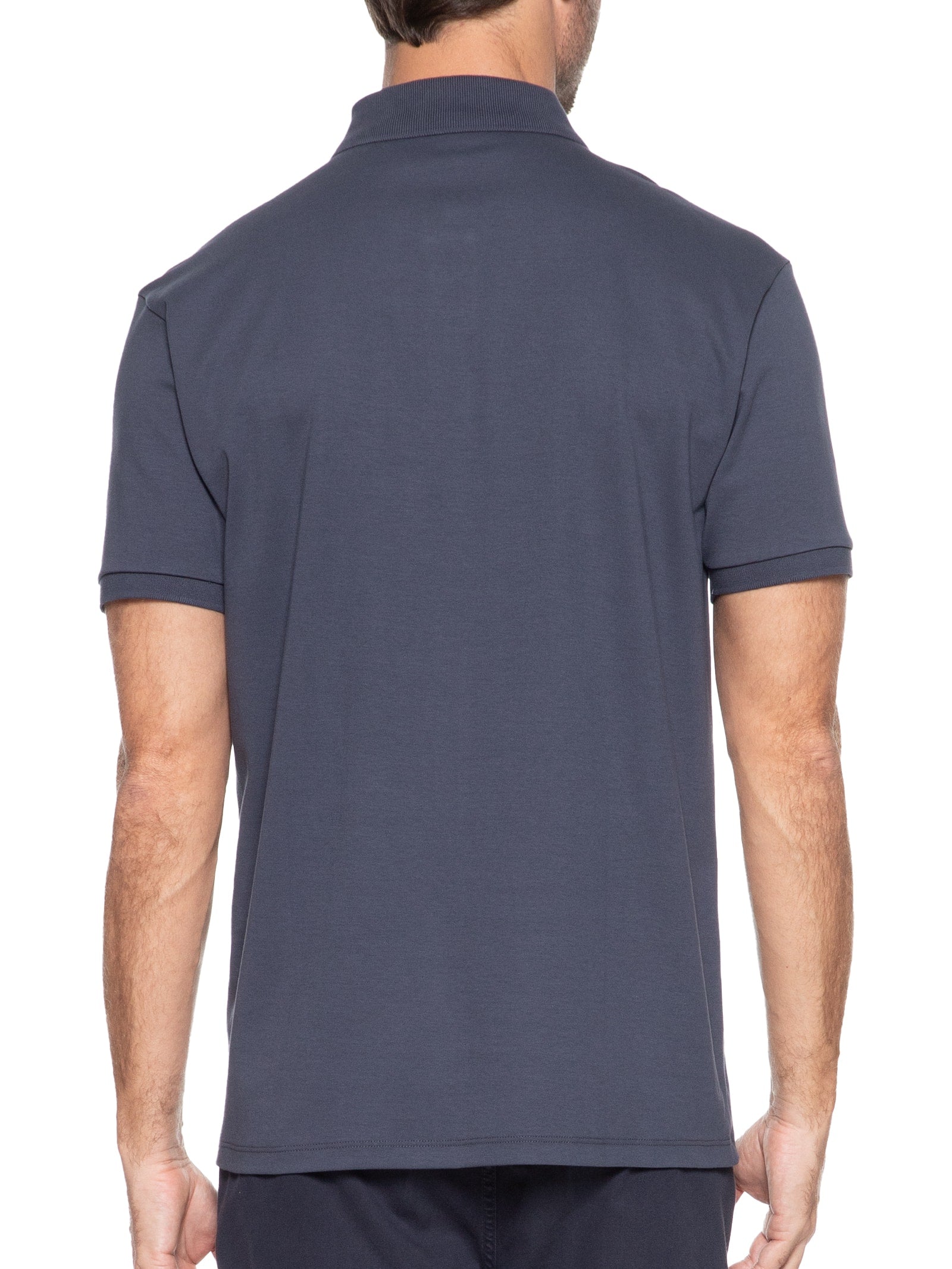 Polo Masculina Suedine Pima - Azul