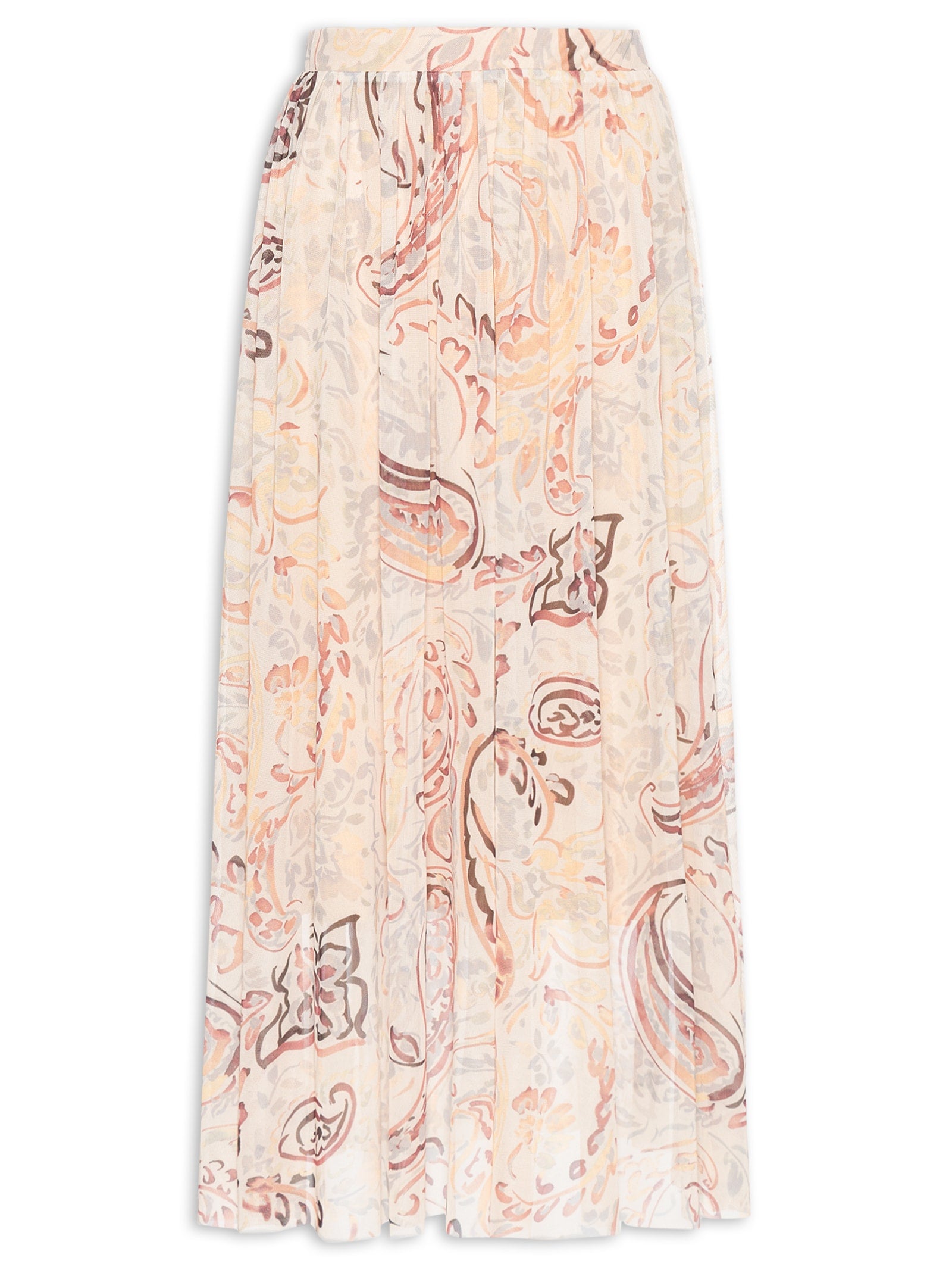 Meia Curta Em Tule Com Strass - Bege