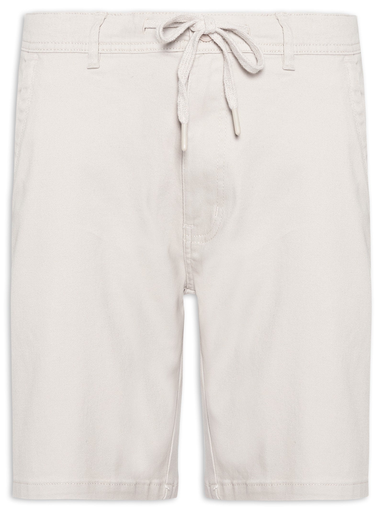 Bermuda Masculina Sarja Meio Elástico Básica - Bege