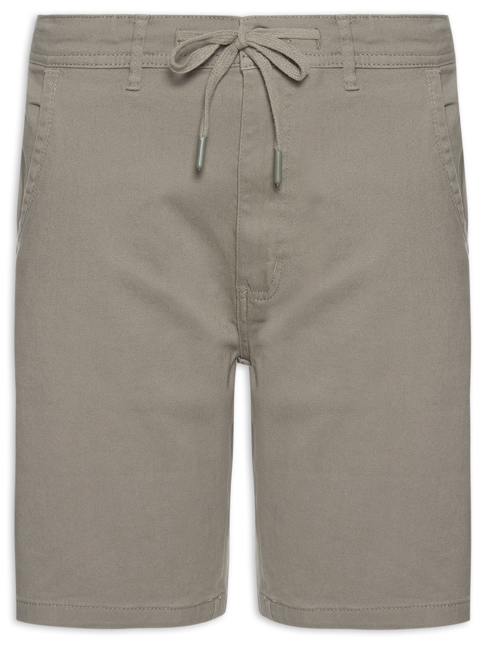 Bermuda Masculina Sarja Meio Elástico Básica - Bege