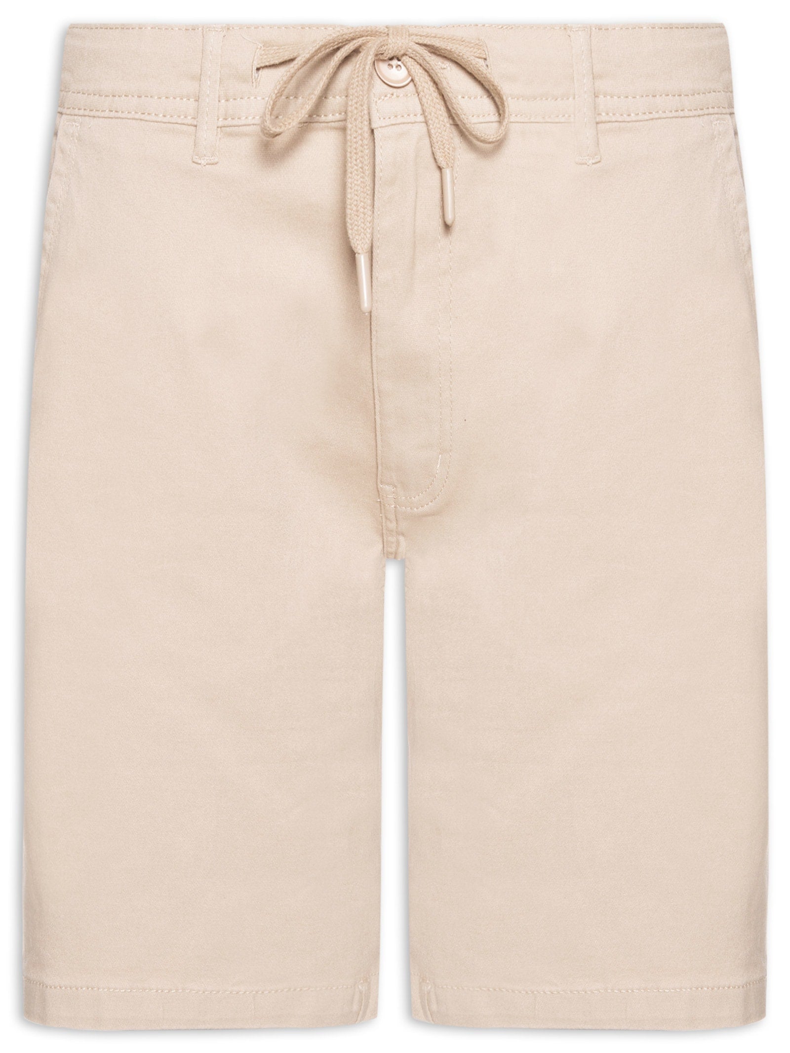 Bermuda Masculina Chino Básica Em Sarja - Bege
