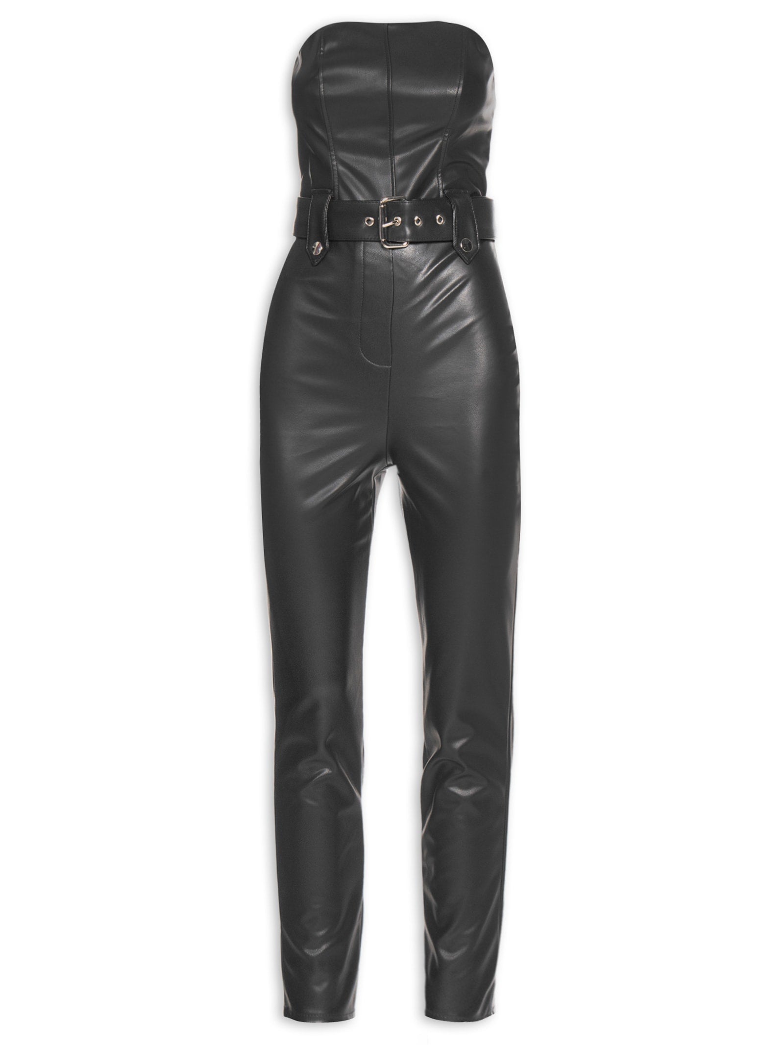 Macacão Feminino Alça Jardim Real - Preto