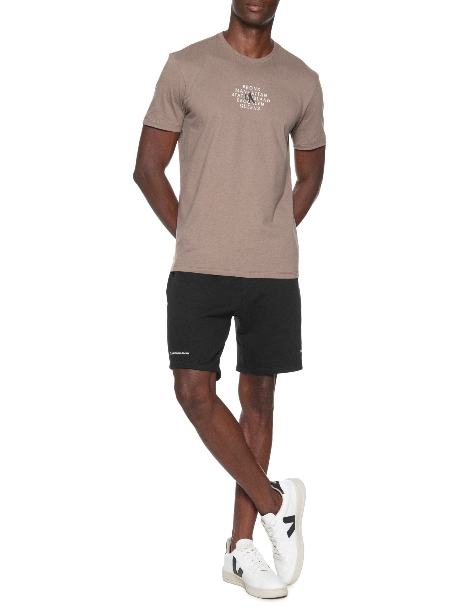 Bermuda Masculina Casual Moletom Orquidea Night - Preto - Imagem 2