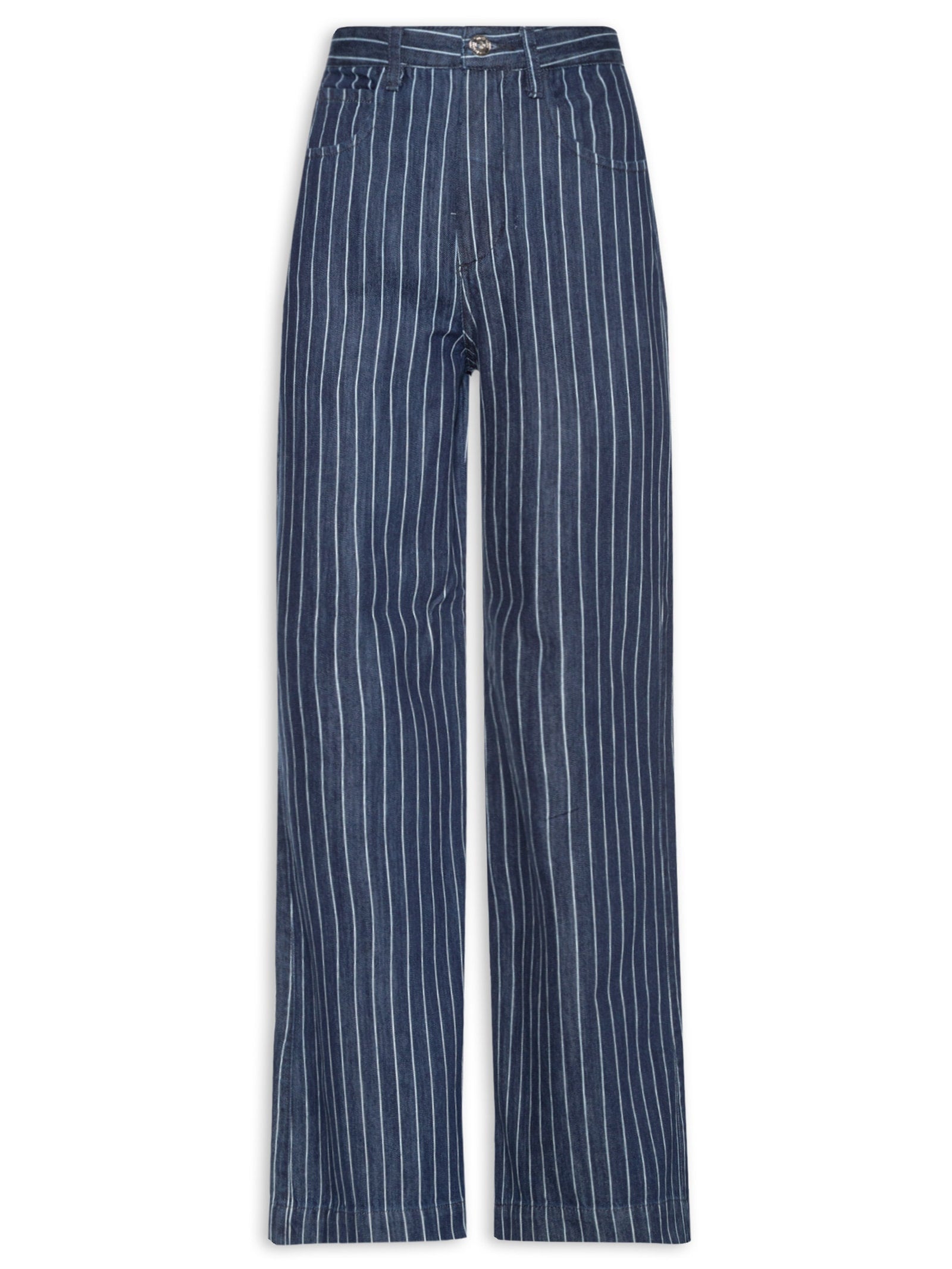 Calça Feminina Jeans Infinity Wide - Azul