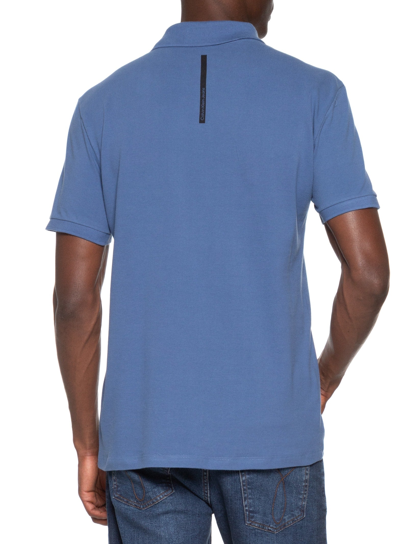 Polo Masculina Manga Curta Logo Re Issue Peito - Azul