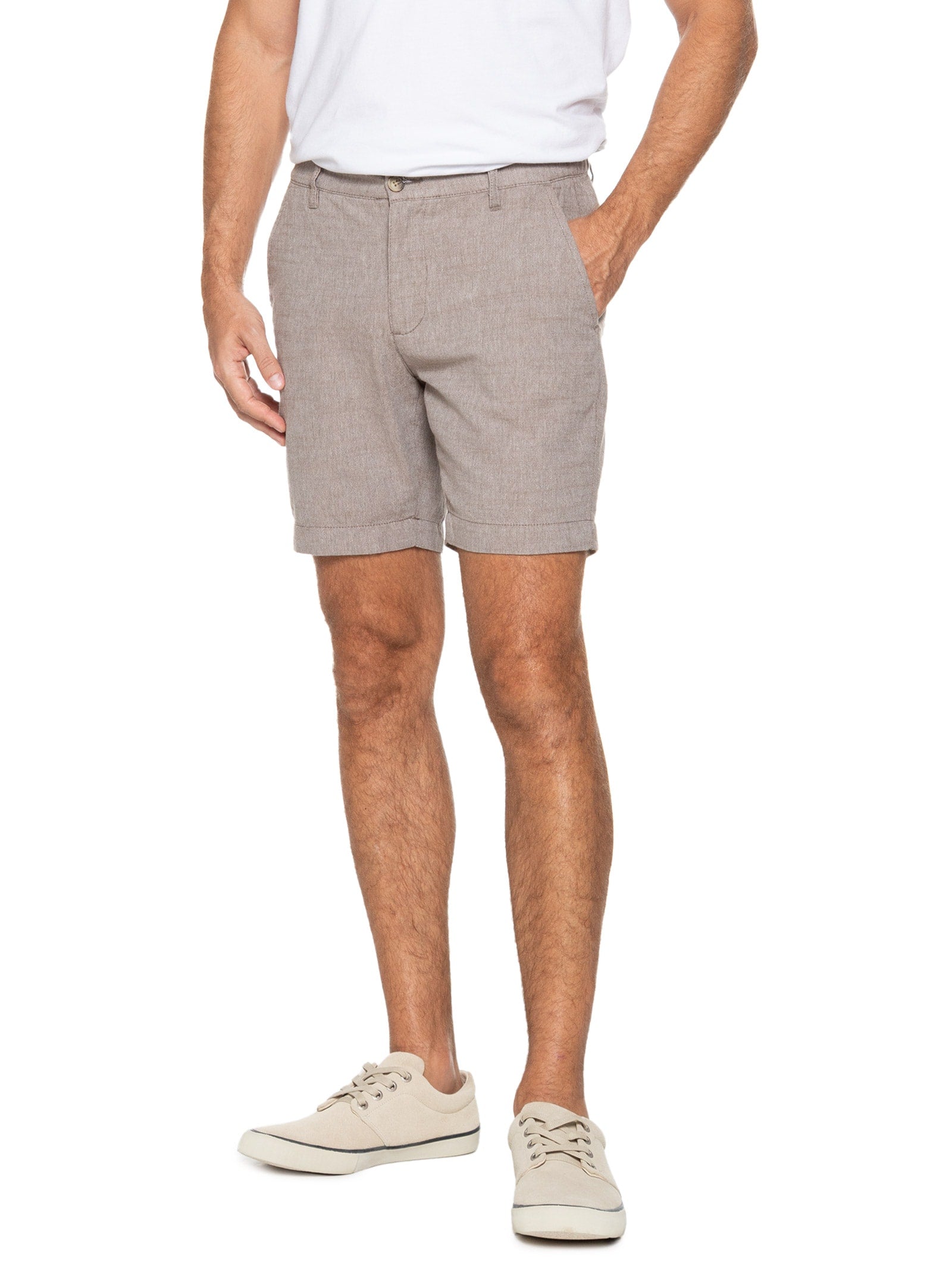 Bermuda Masculina Fit Lisa Mescla - Cinza - Imagem 3