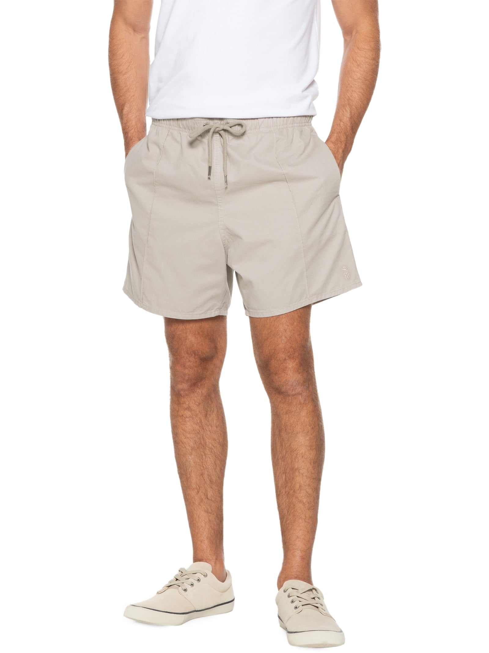 Conjunto Masculino Básico Camisa Manga Curta e Short - Bege - Imagem 3