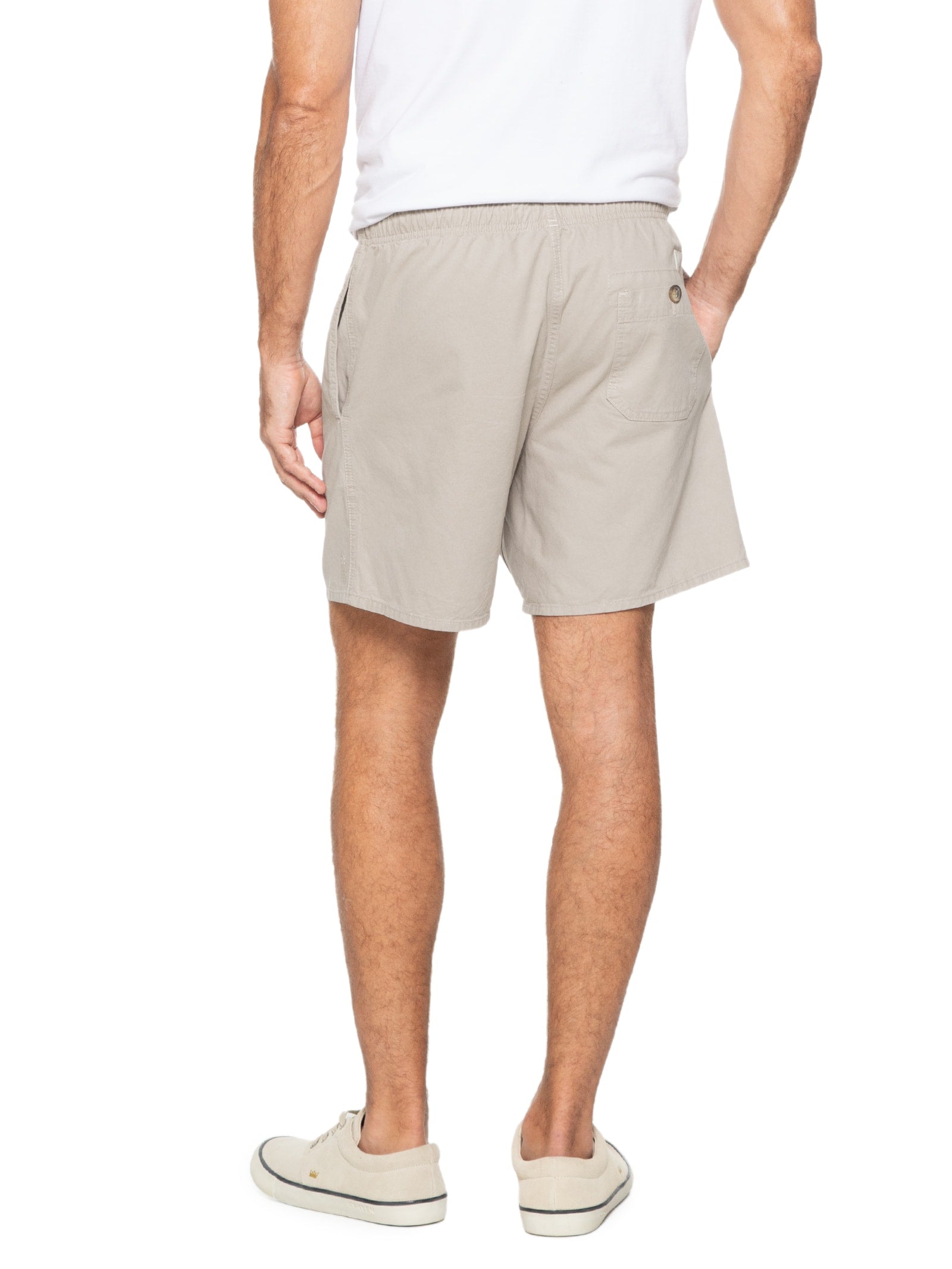 Conjunto Masculino Básico Camisa Manga Curta e Short - Bege - Imagem 4