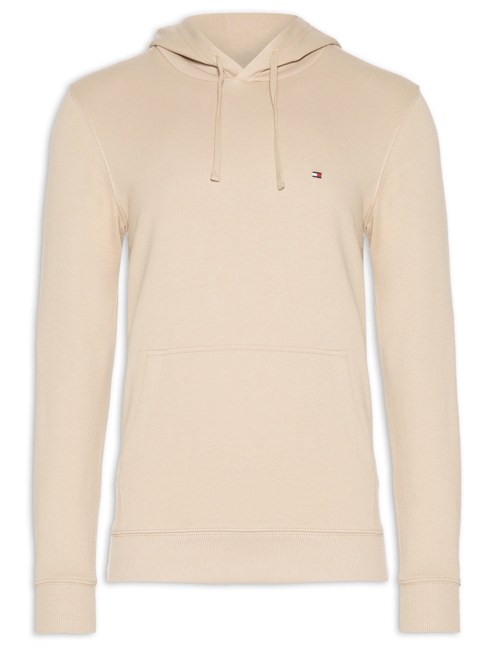 Blusa Masculina Moletom Essential Terry 1/4 Zip Flag Logo - Cinza