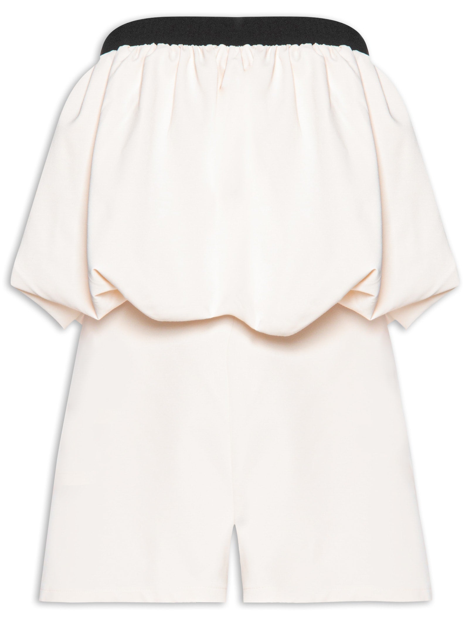 Macacão Feminino Amarração Decote Frente - Off White