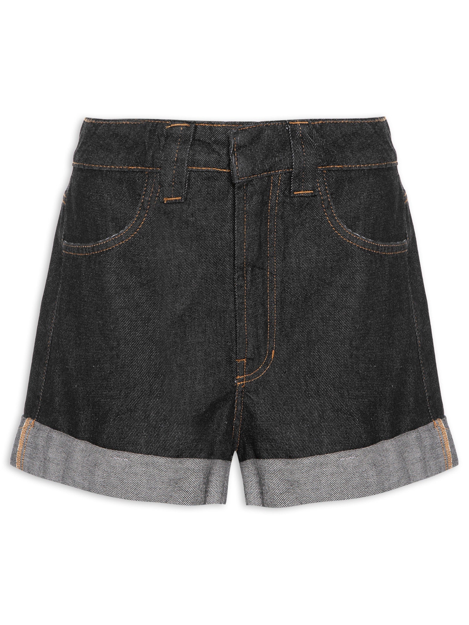 Conjunto Feminino Canelado Short E Regata - Preto