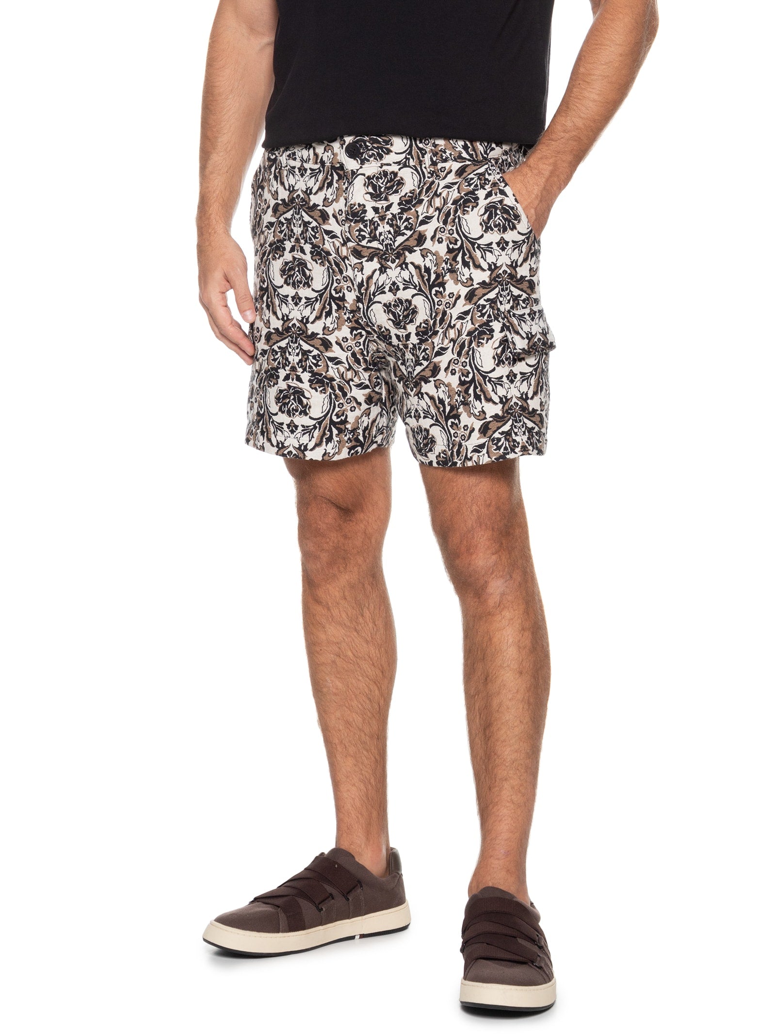 Bermuda Masculina Over Rose Glitch - Preto - Imagem 3