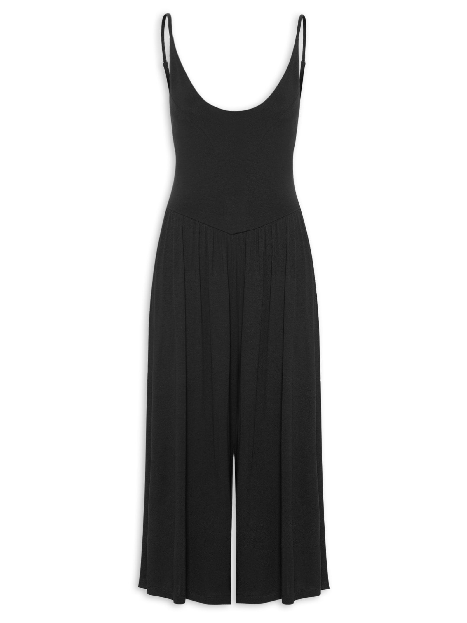 Macacão Feminino Amplo Midi Alças Regulaveis - Off White