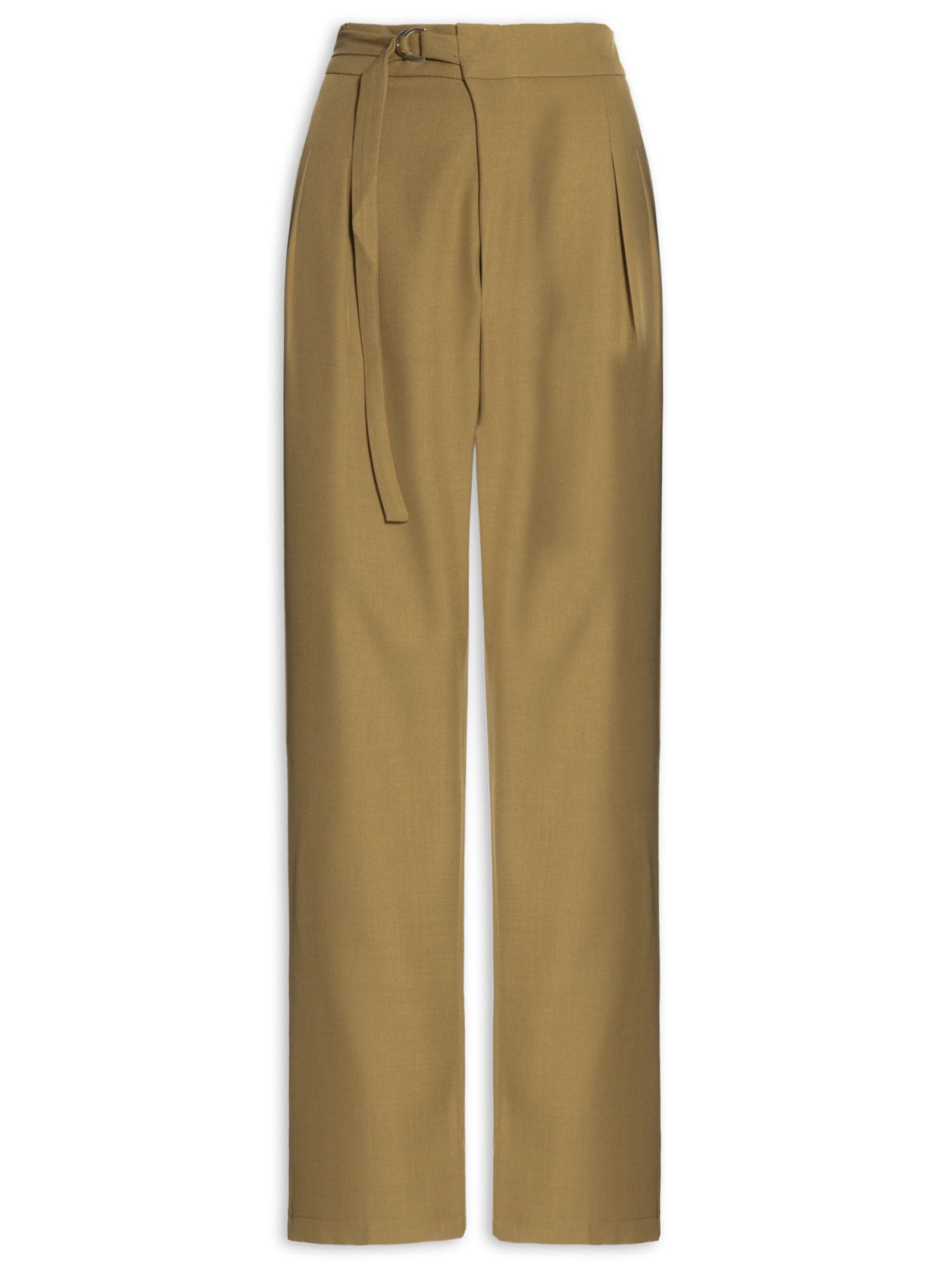 Calça Feminina Slim Com Cinto Embutido - Cinza