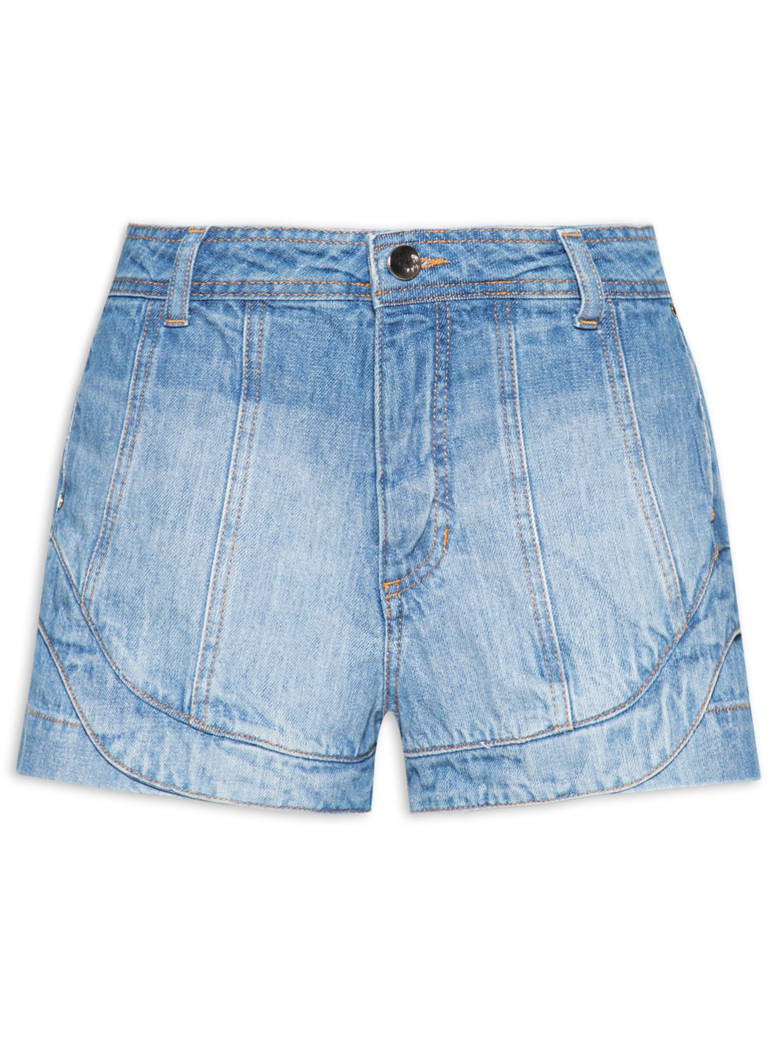 Short Feminino Barra Desfiada - Azul