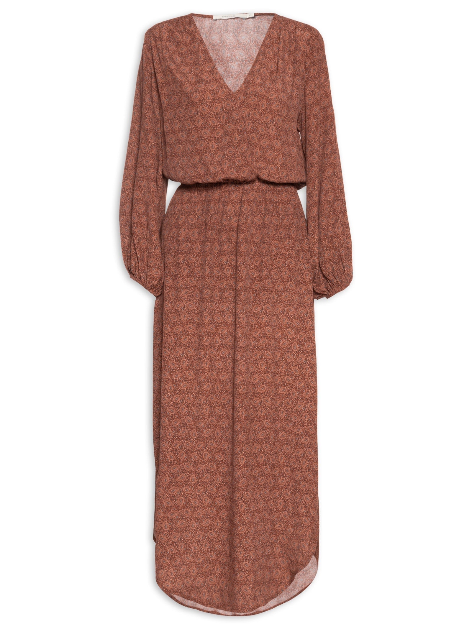 Saia Midi Lenço Estampa Ava Paisley - Vermelho