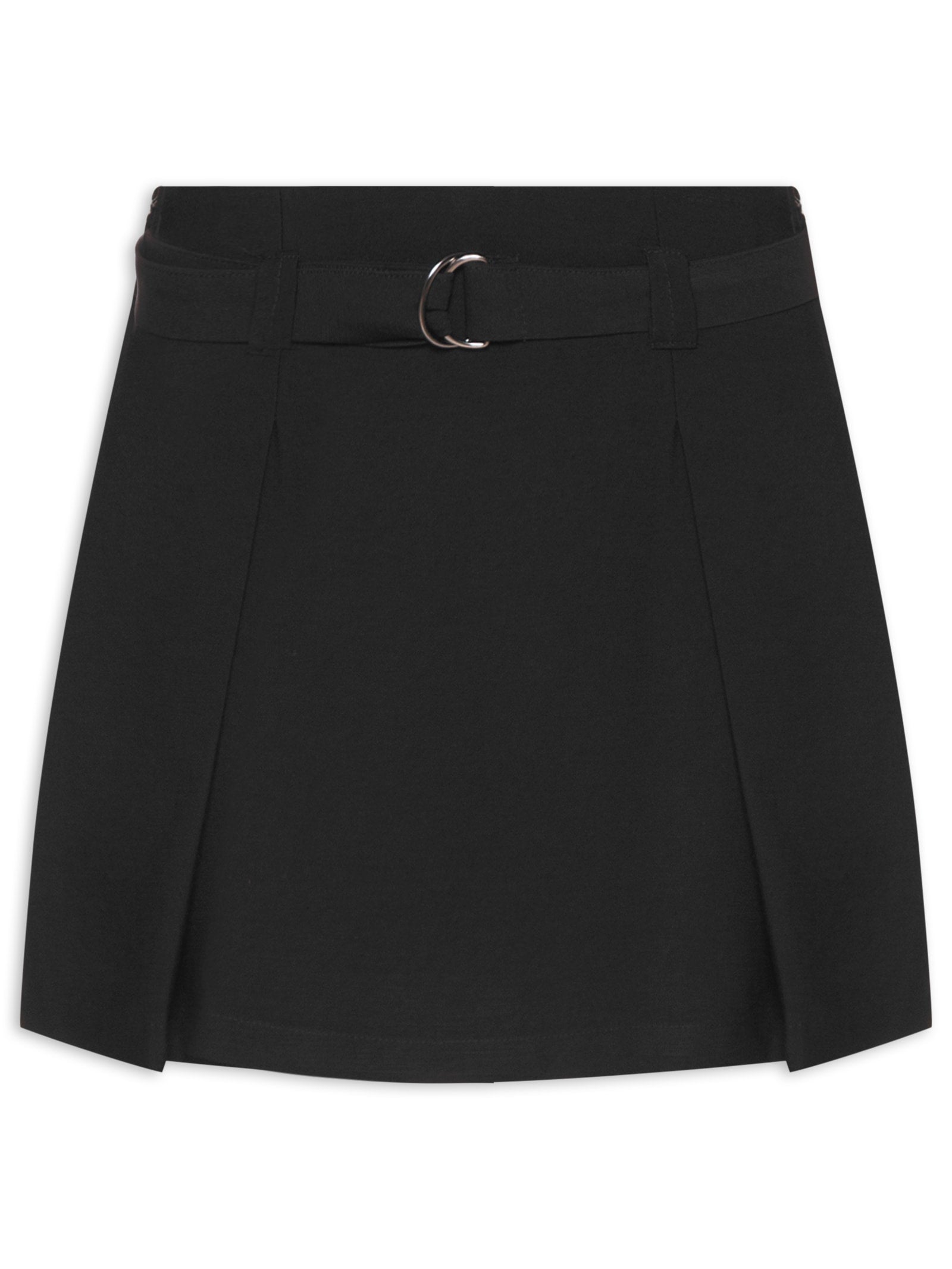 Short Feminino Saia Alfa De Crepe Nero - Preto