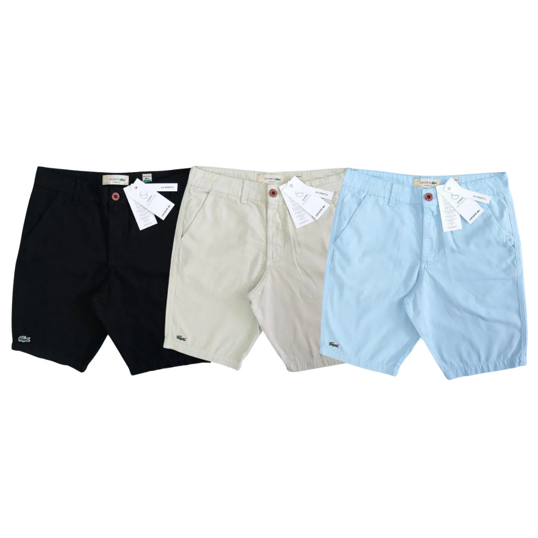 Kit 3 Bermudas Lacoste Masculina – Cores Sortidas