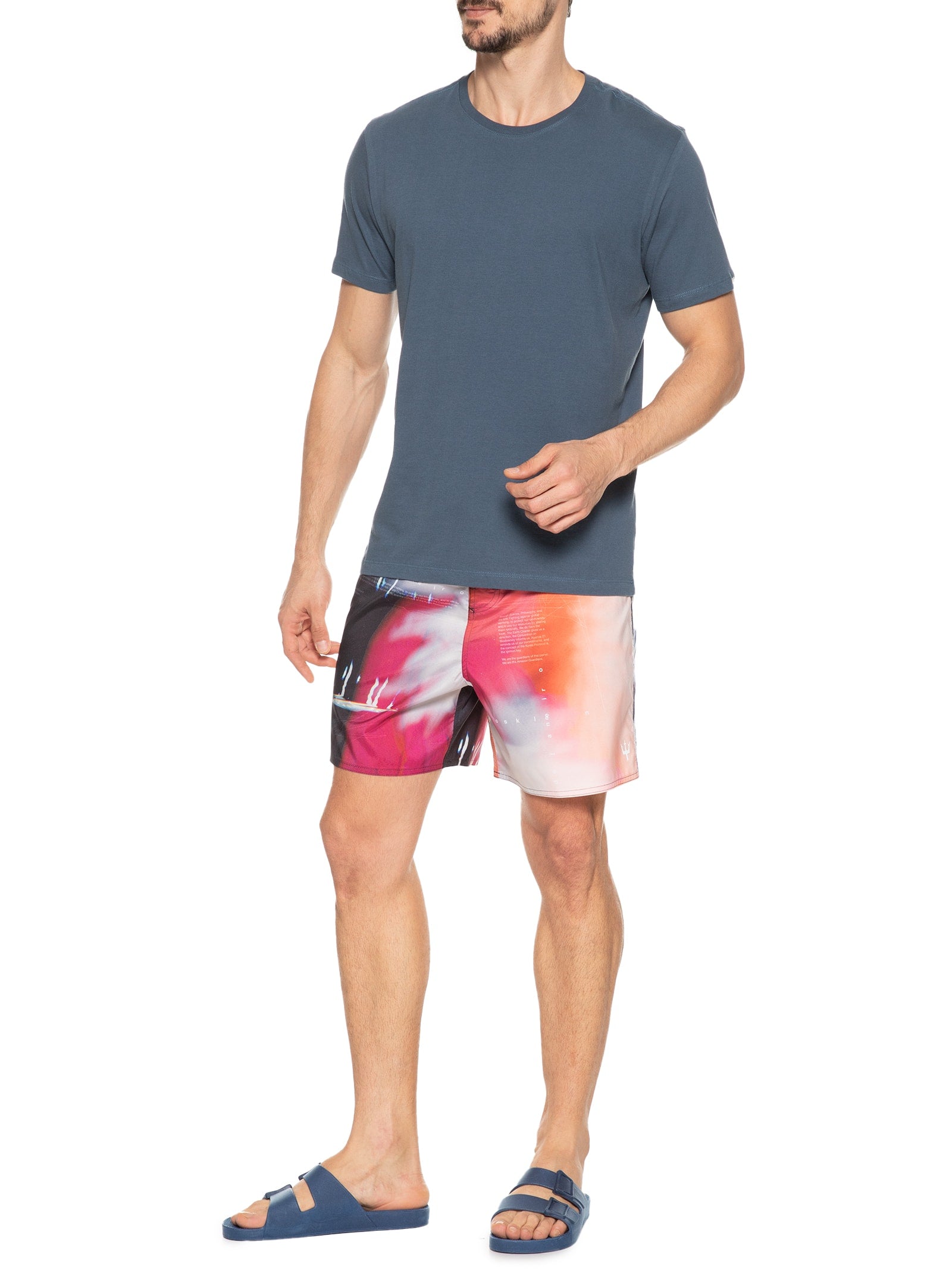 Bermuda Masculina Surf Aquaone Flex Stripe - Preto - Imagem 2