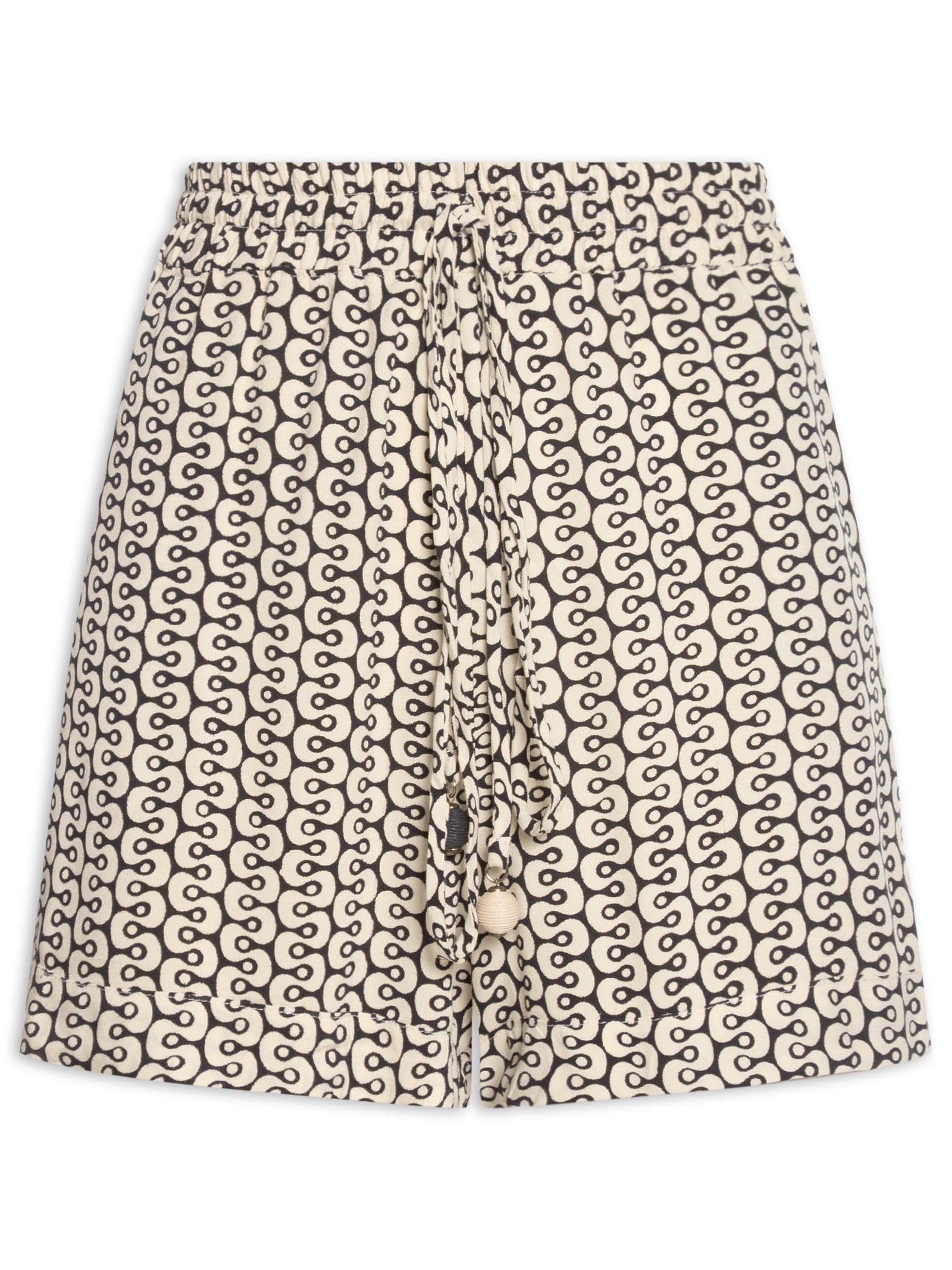 Macacão Feminino Transpasse Crepe Estampa Ipanema - Preto