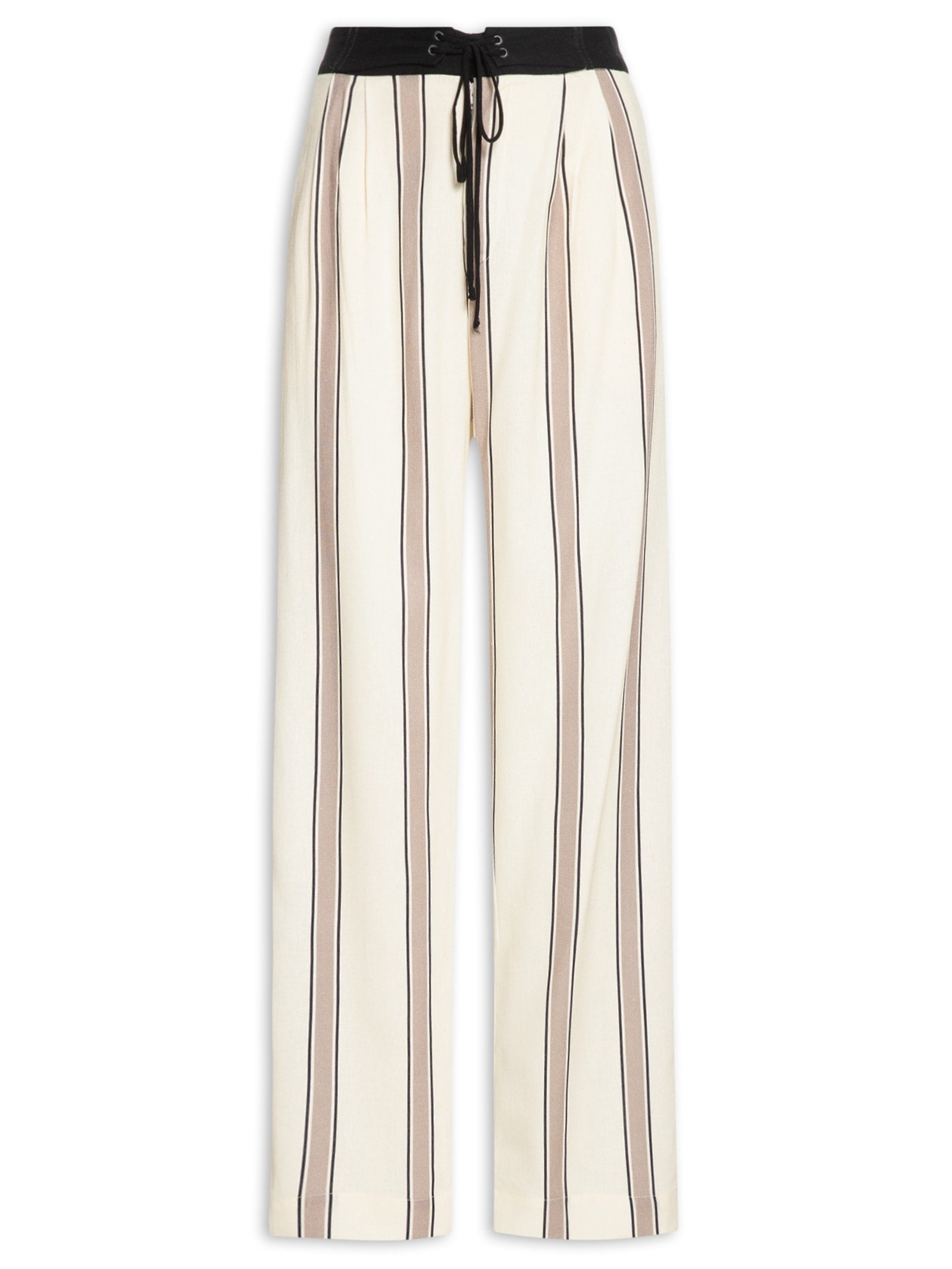 Blusa Feminina Bubble Linho Estampa Parque - Bege