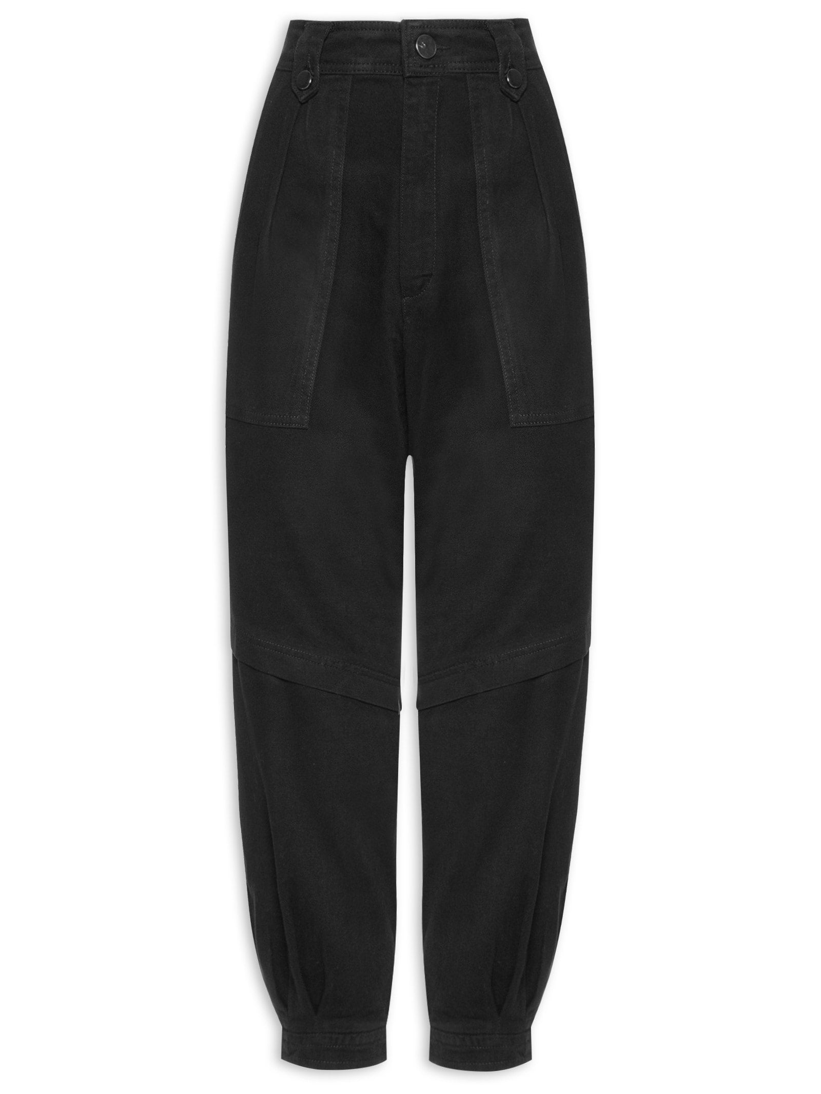 Calça Feminina Sarja Five Pockets Resinado - Preto