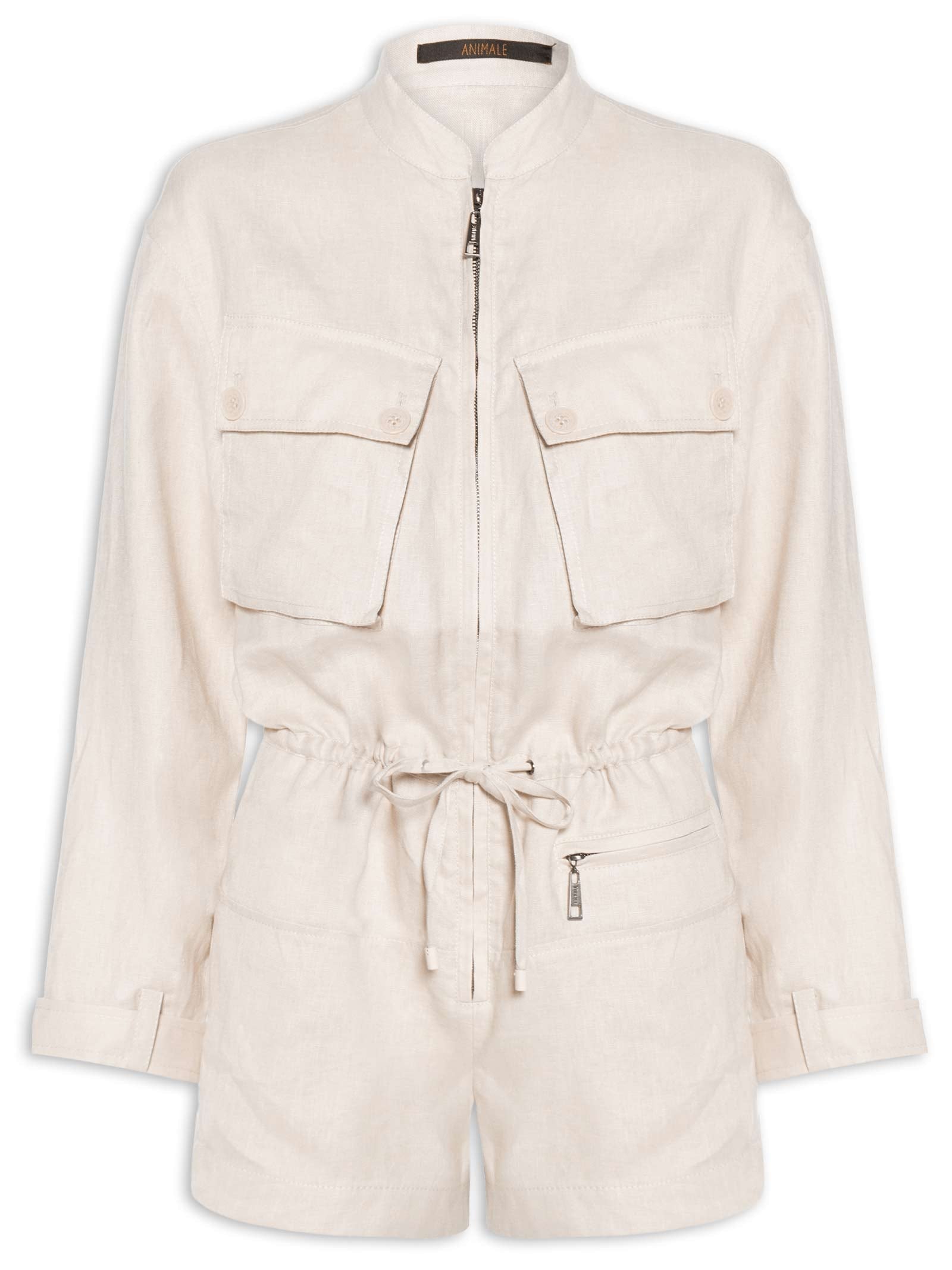 Blusa Feminino Manga Longa De Tricot Com Estampa Geométrica - Bege