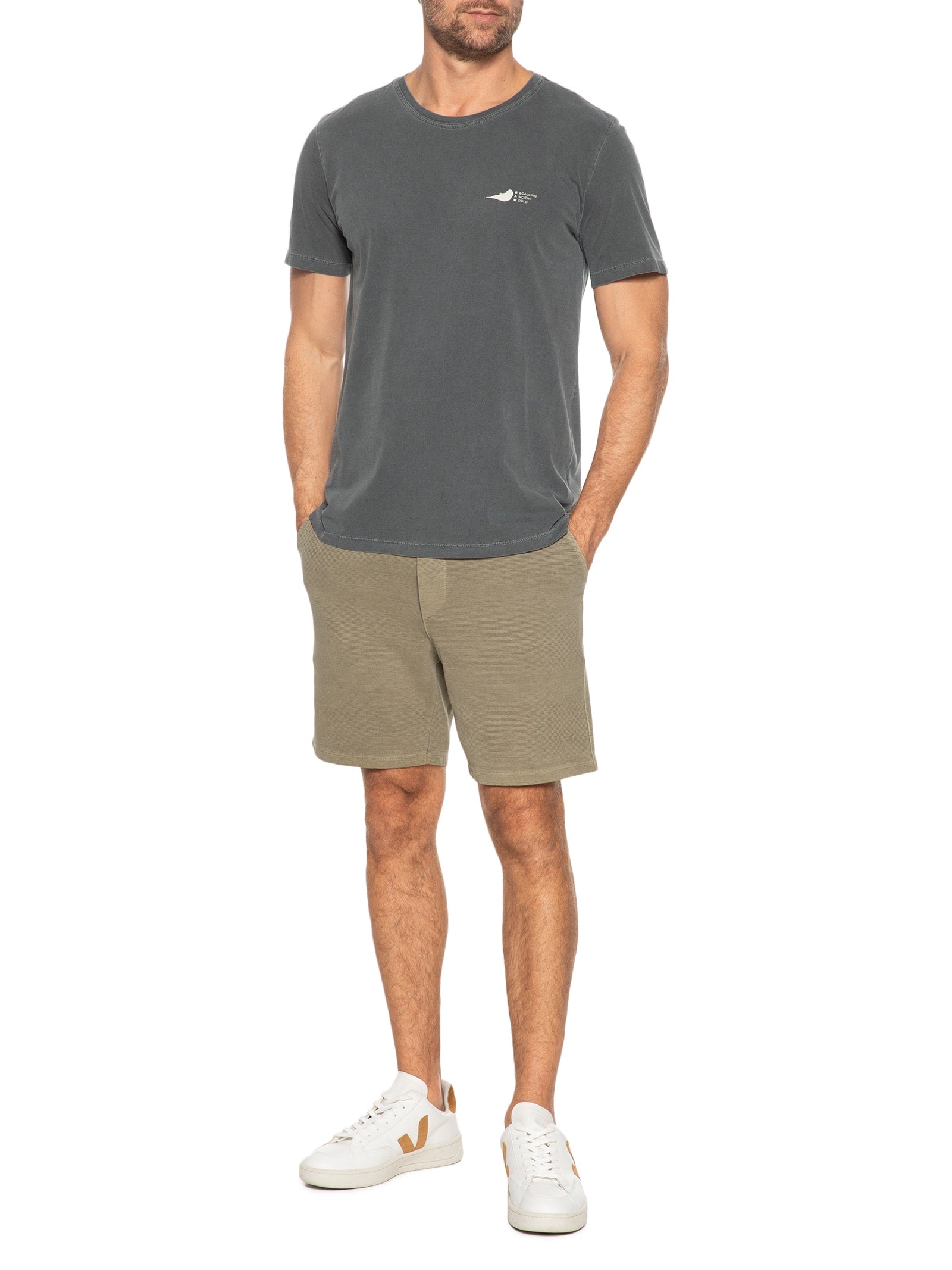 Bermuda Masculina de Moletom Neblina - Cinza - Imagem 2