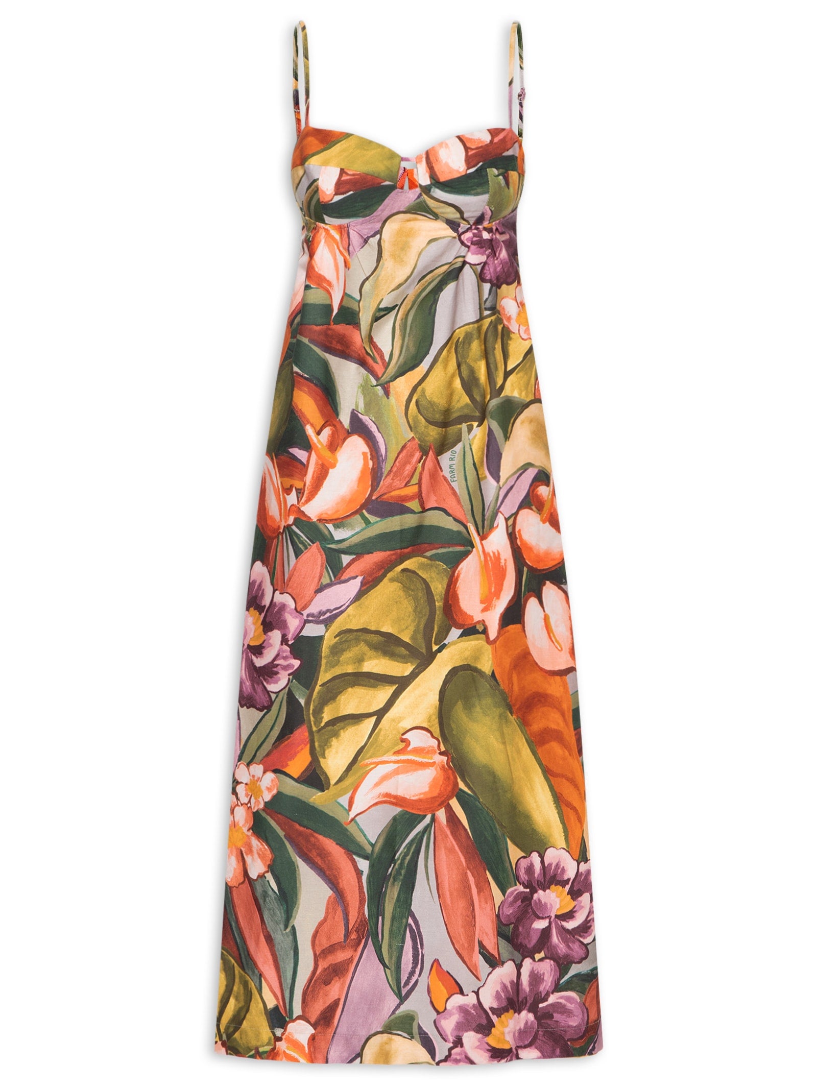 Vestido Curto Folhagem de Inverno - Verde