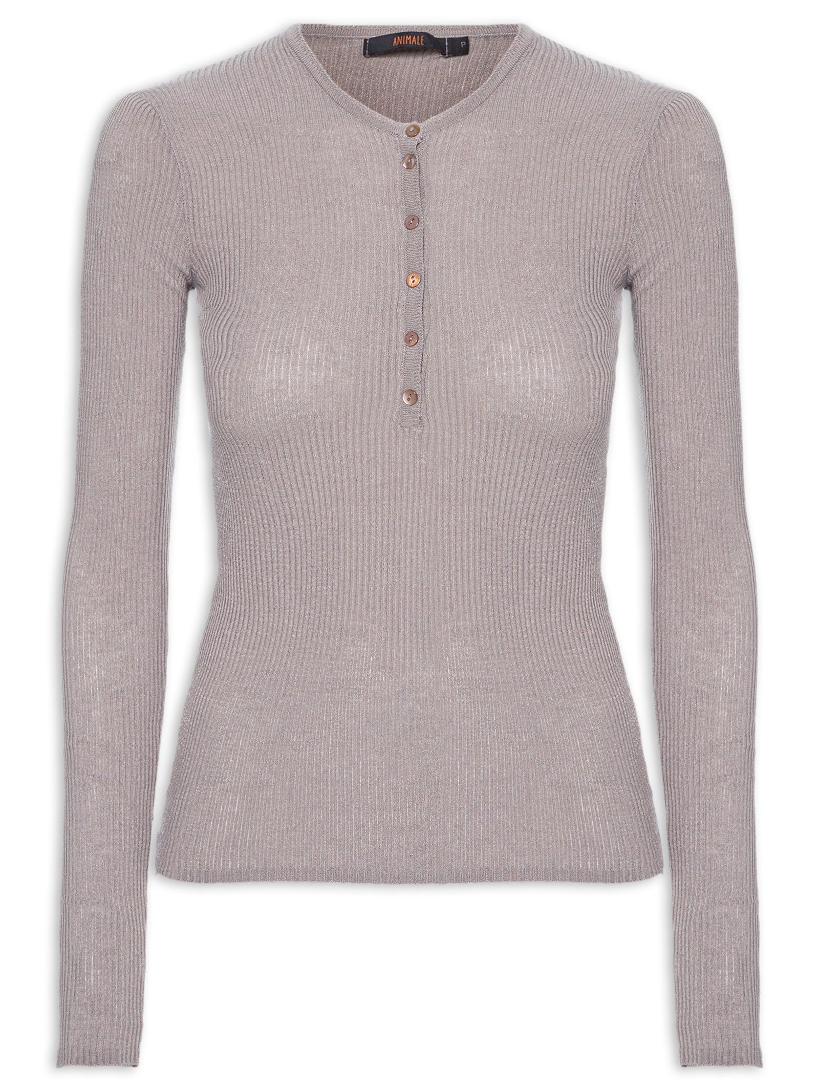 Blusa Feminina De Tricot Botões Portuguesa Color - Azul