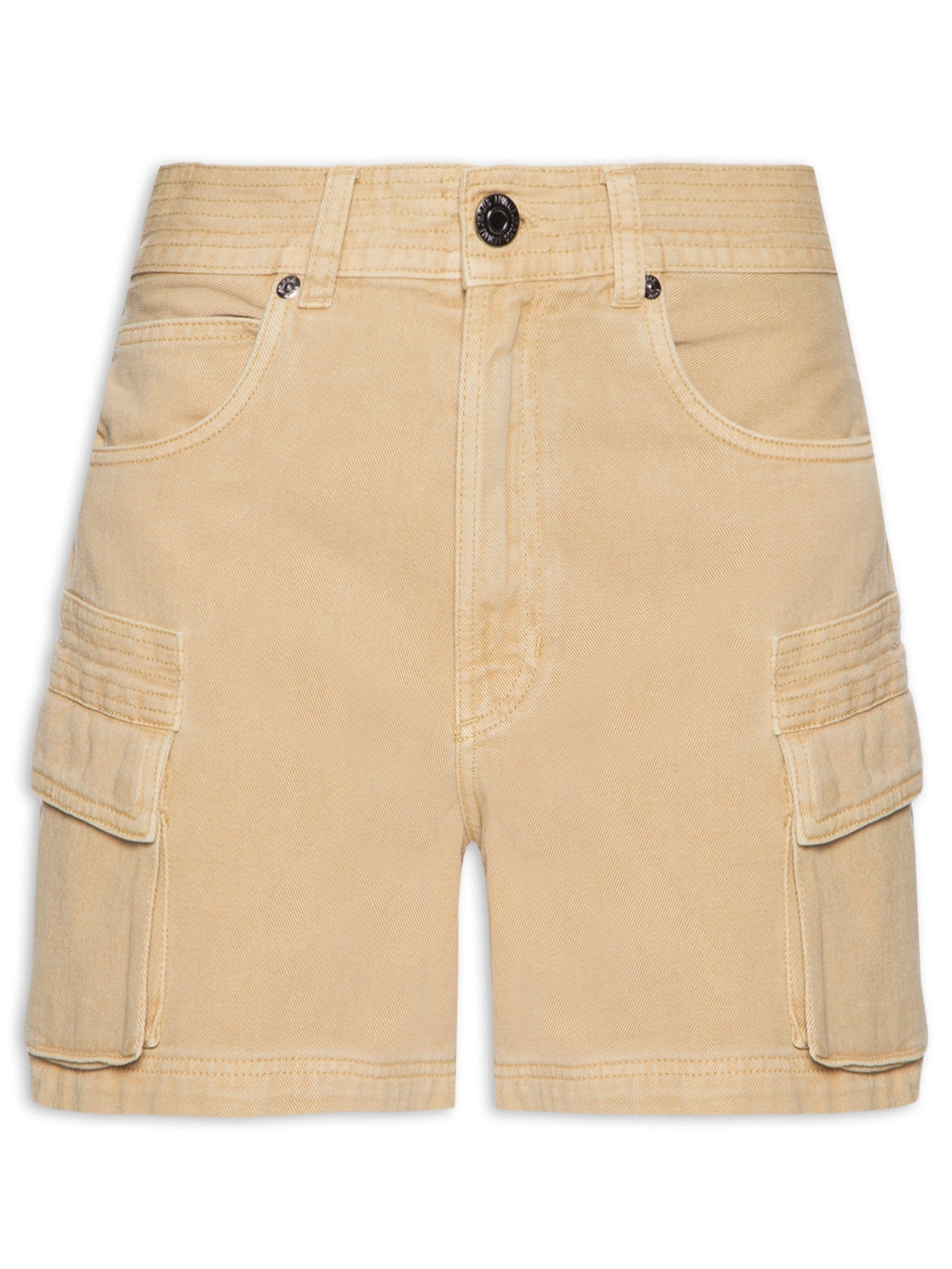 Bermuda Masculina Em Sarja Cargo - Bege