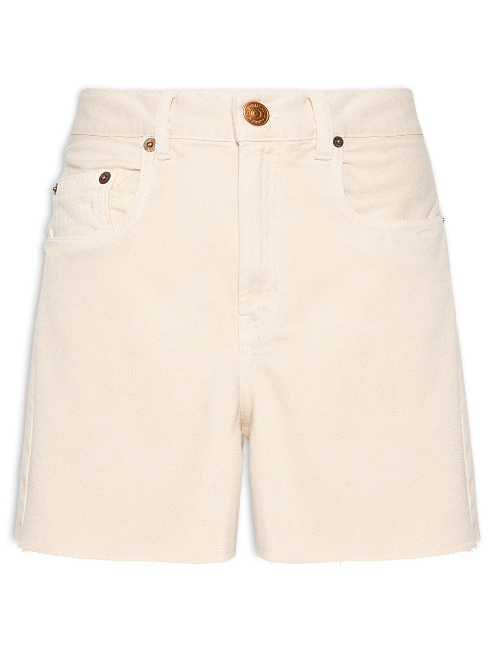 Bermuda Feminina Sarja Trapézio Cargo - Bege