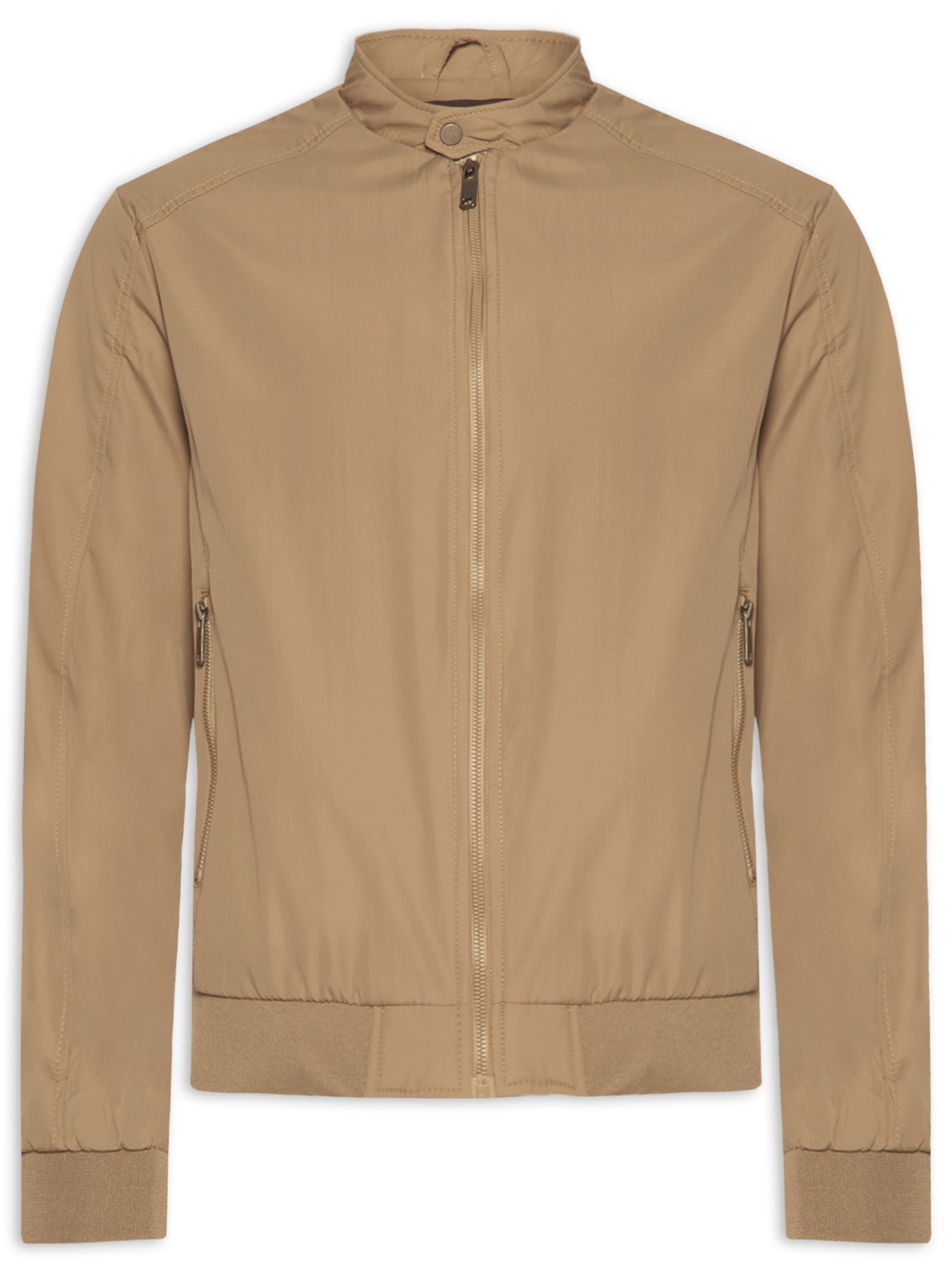 Jaqueta Masculina Corta Vento Casual Básica - Bege