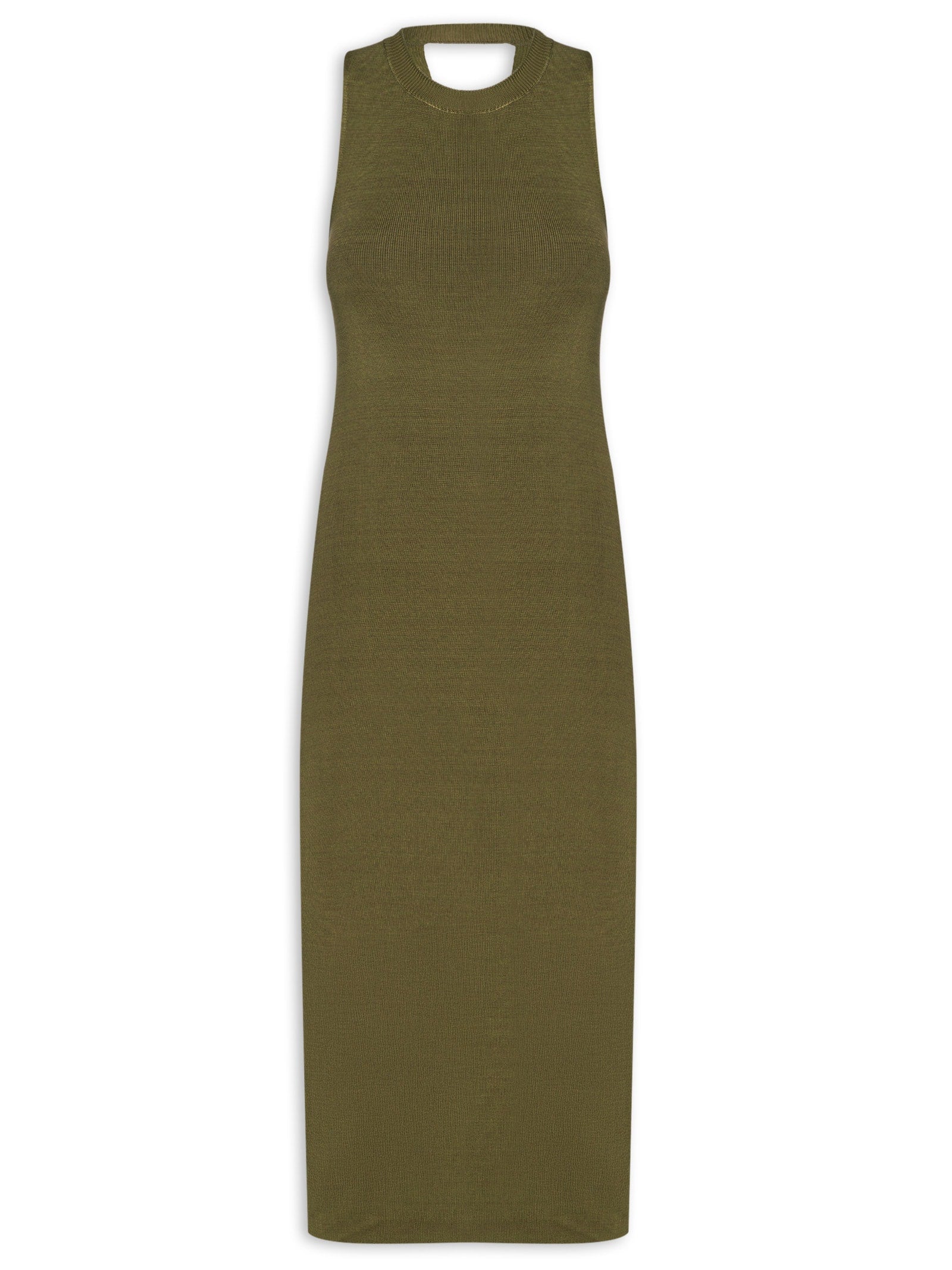 Calça Feminina Tricot Com Recortes Na Cintura - Verde