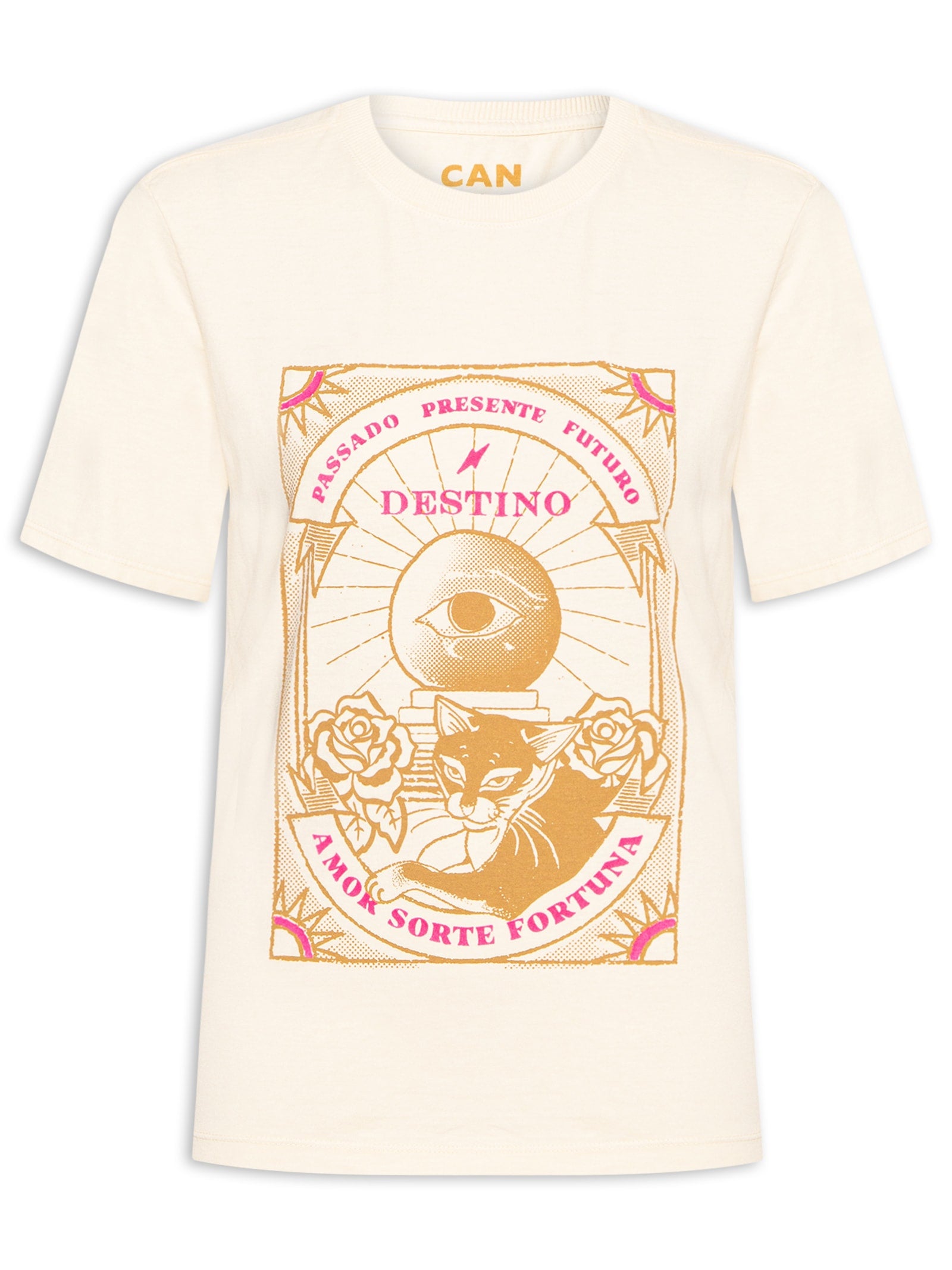 Camiseta Feminina Alongada - Off White