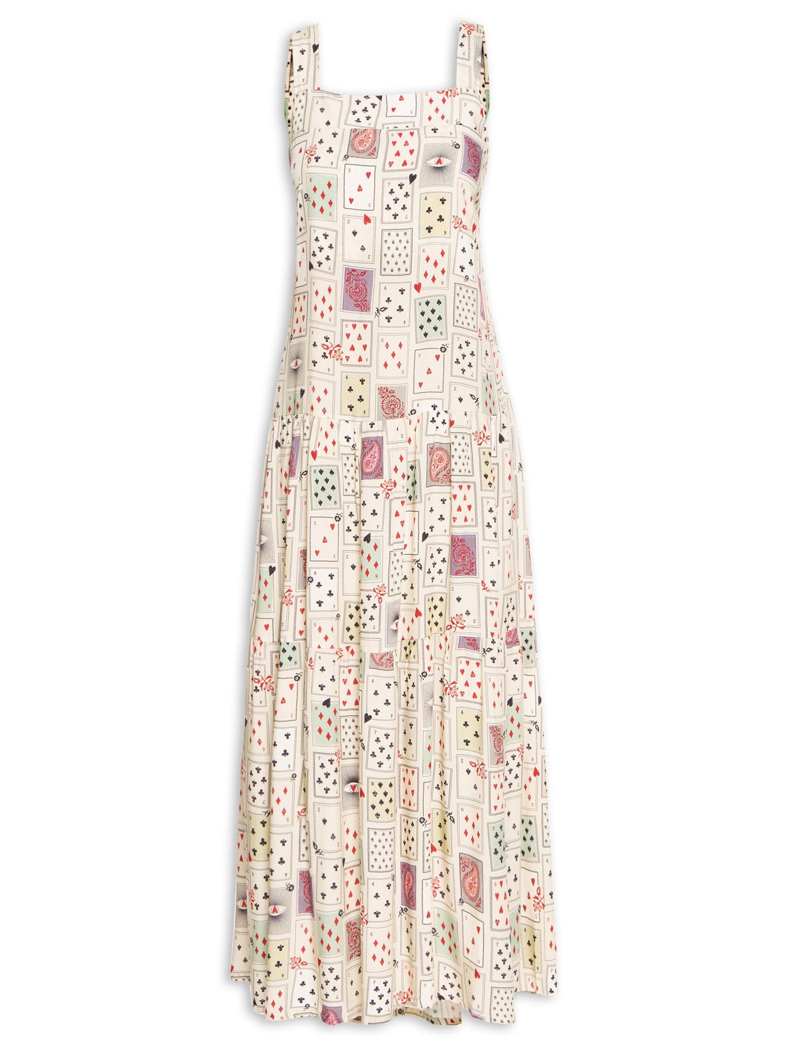 Lenço Feminino Maxi Estampa Carteado - Off White