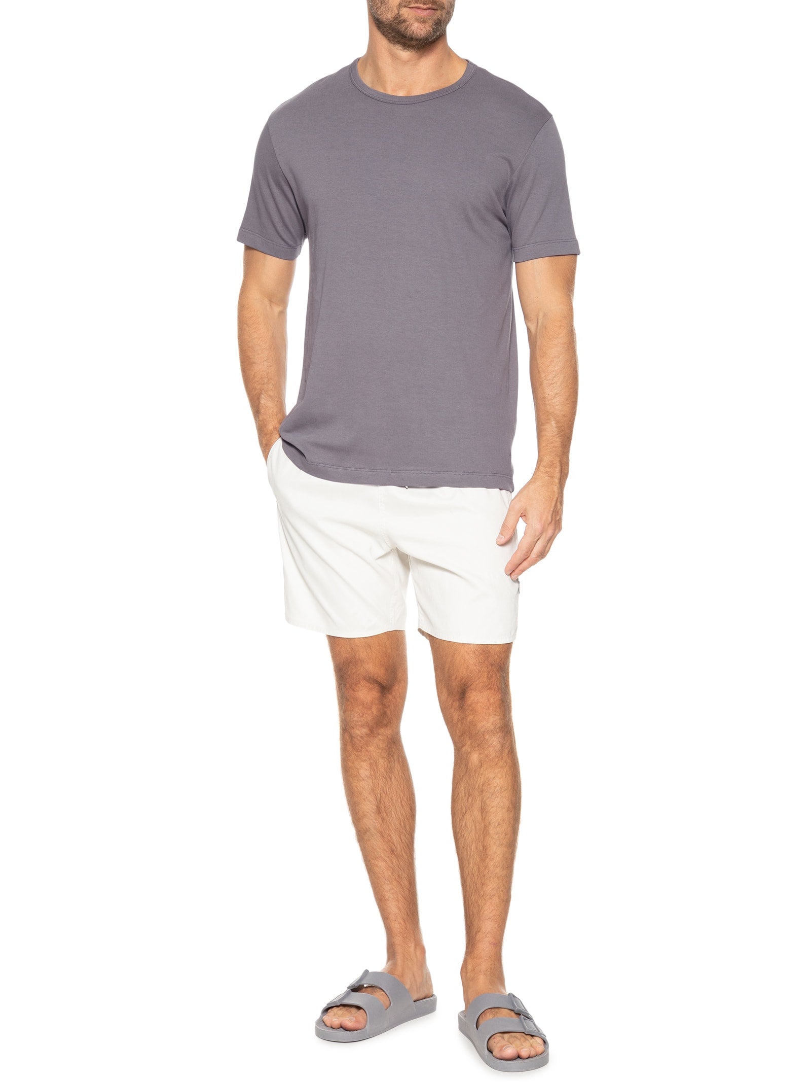 Short Masculino Praia Básico Stoned Peach Touch - Verde - Imagem 2