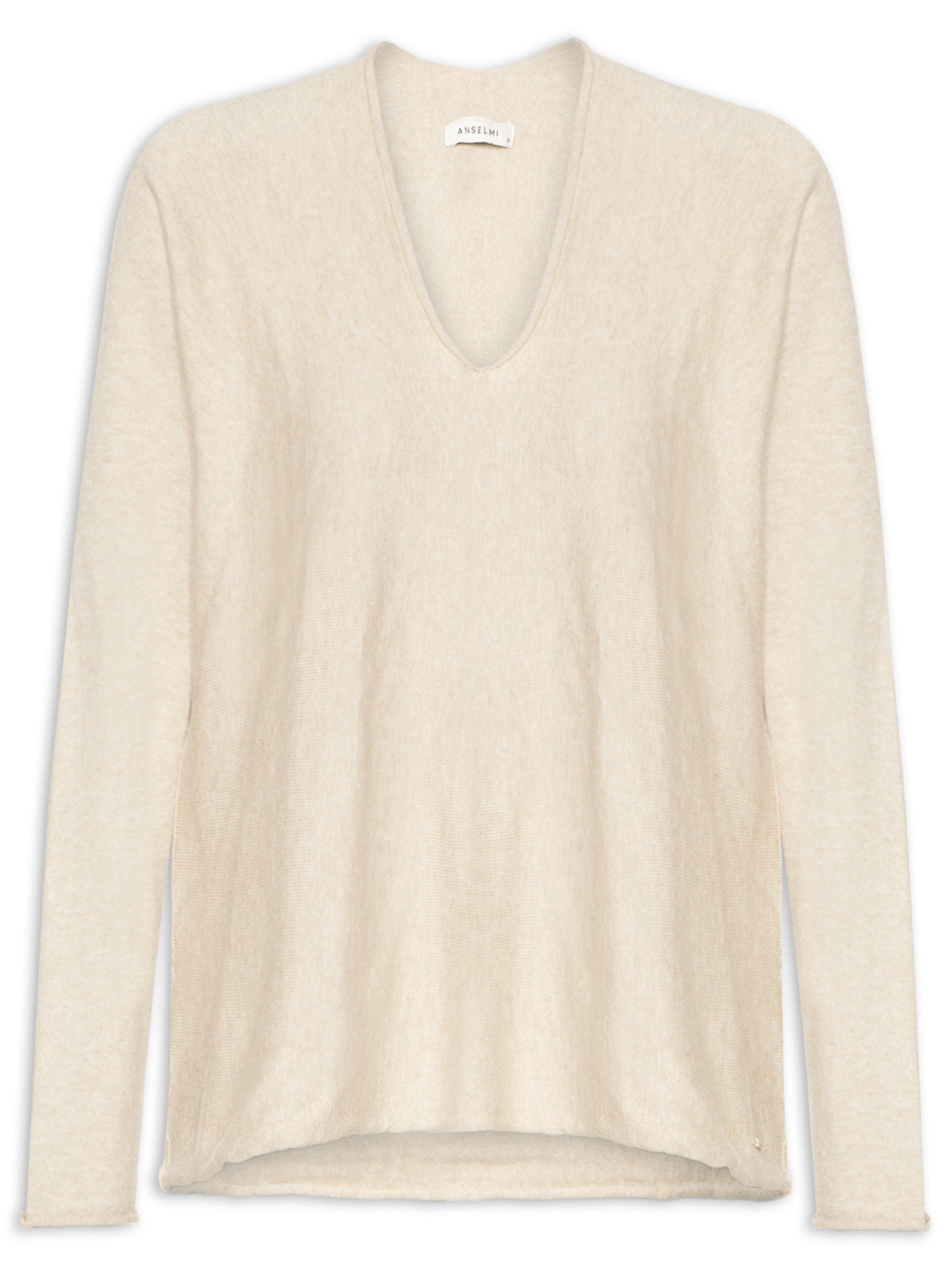 Blusa Feminina Básica Ampla Com Decote Em V - Cinza