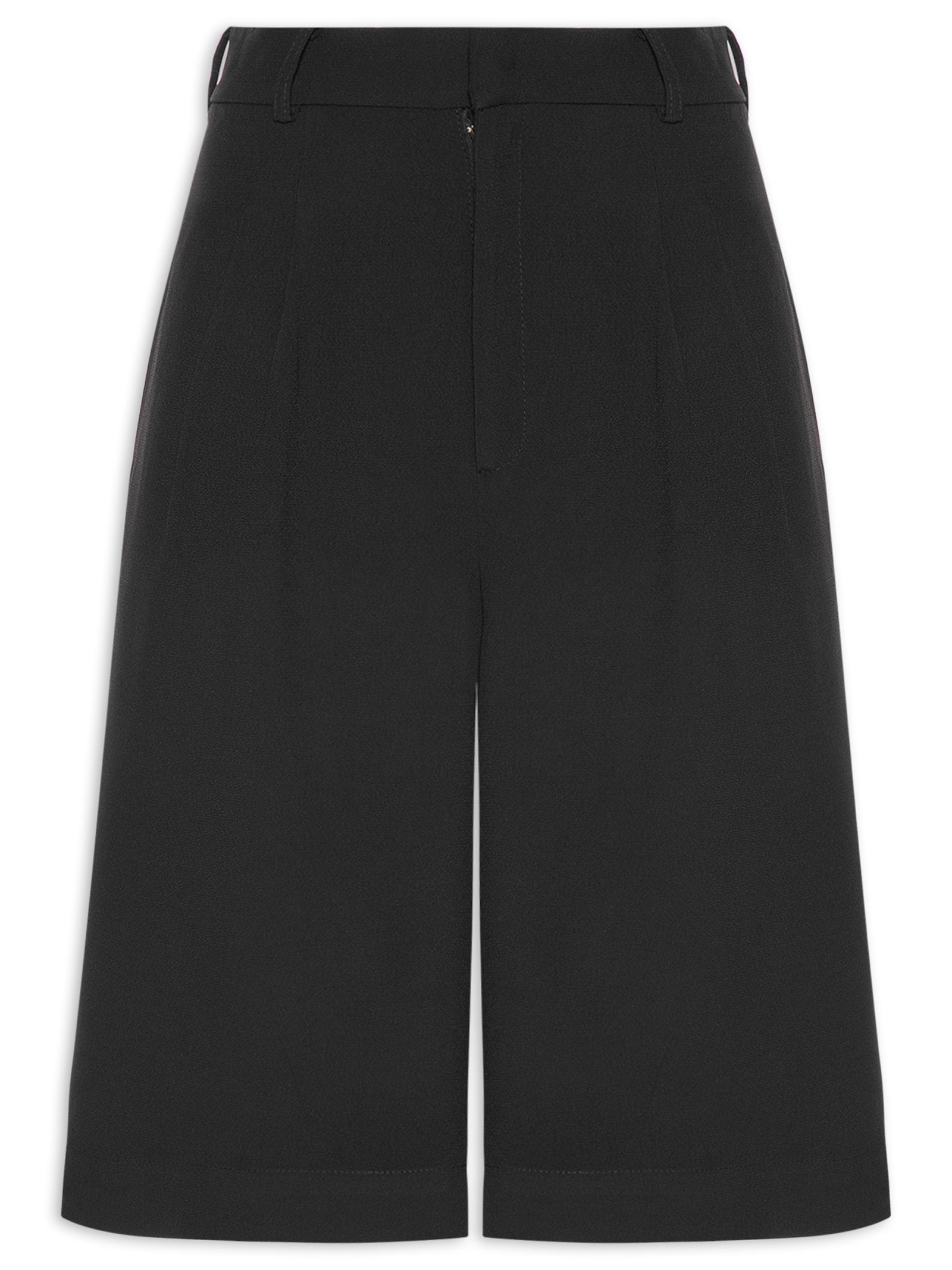 Bermuda Feminina Cós com Transpasse em Crepe - Vermelho