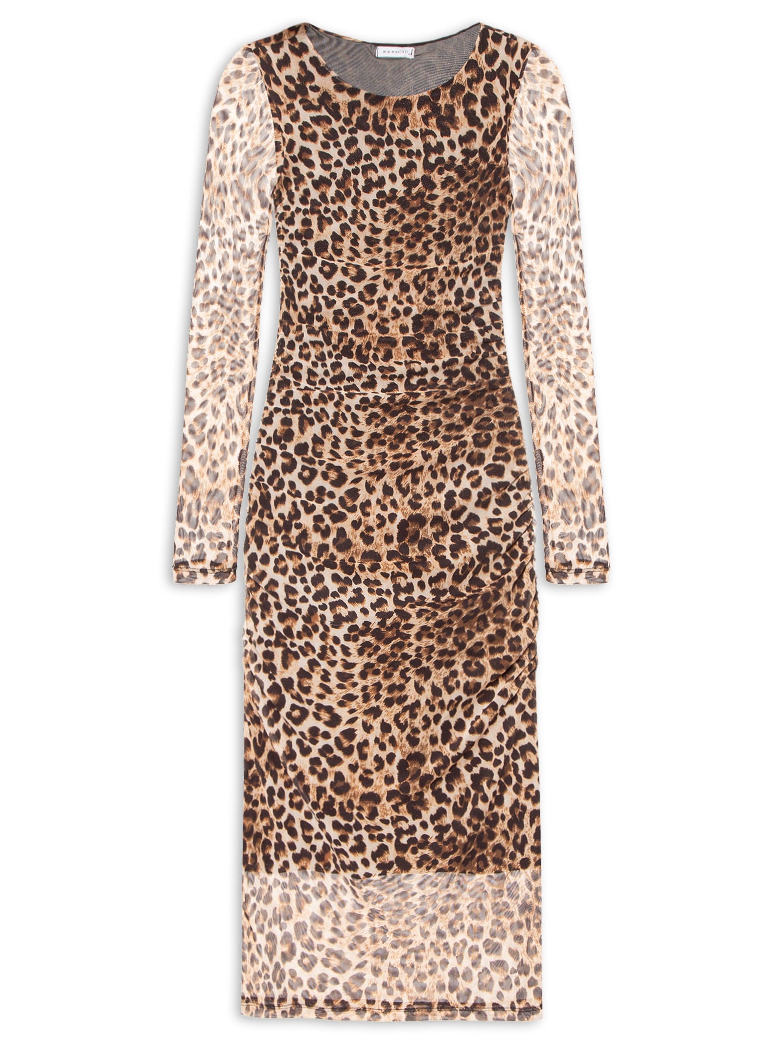 Vestido Longo Detalhado Estampa Savage Animal - Animal Print