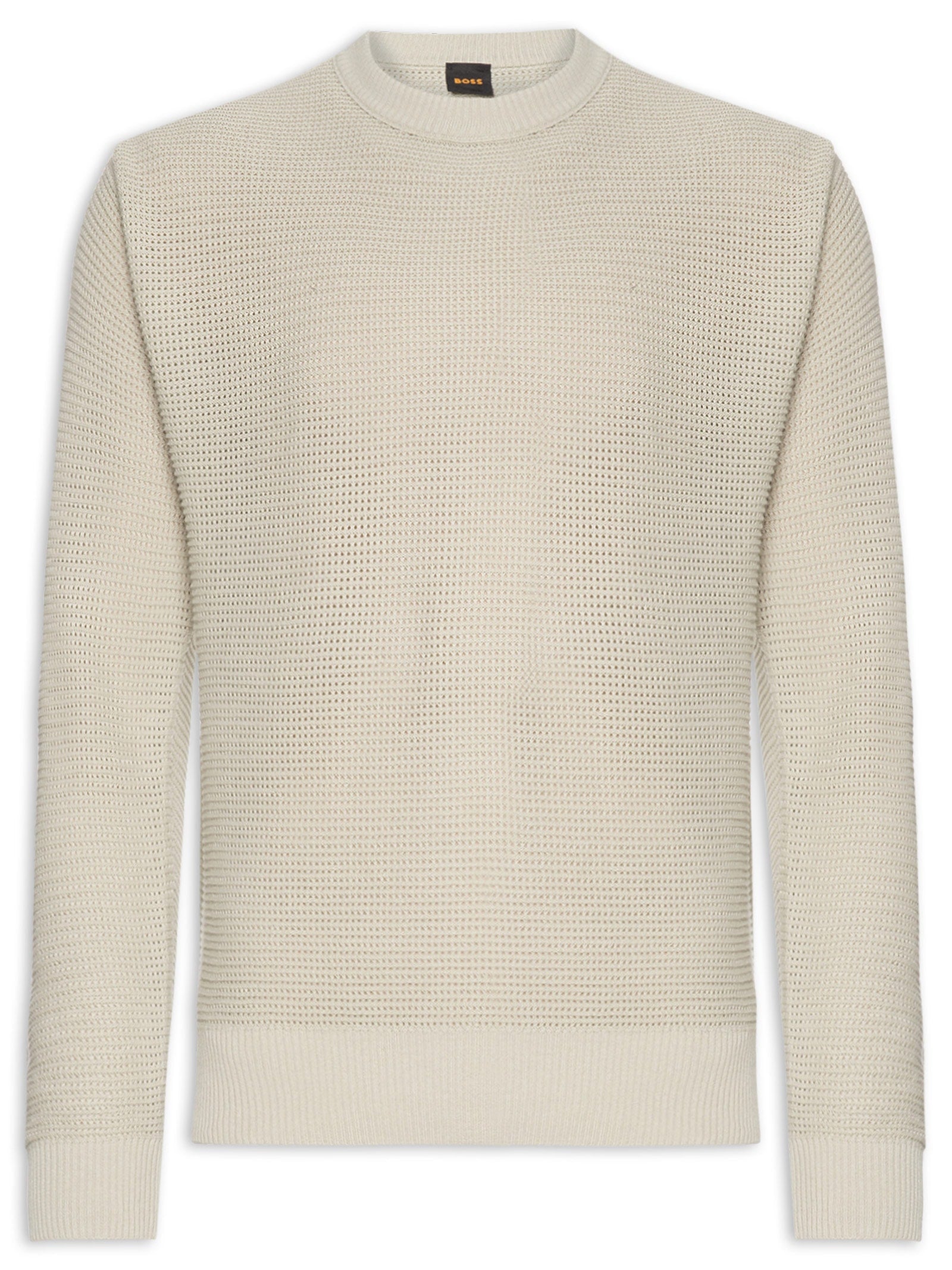 Suéter Masculino Básico Regular Fit em Tricot de Algodão - Bege