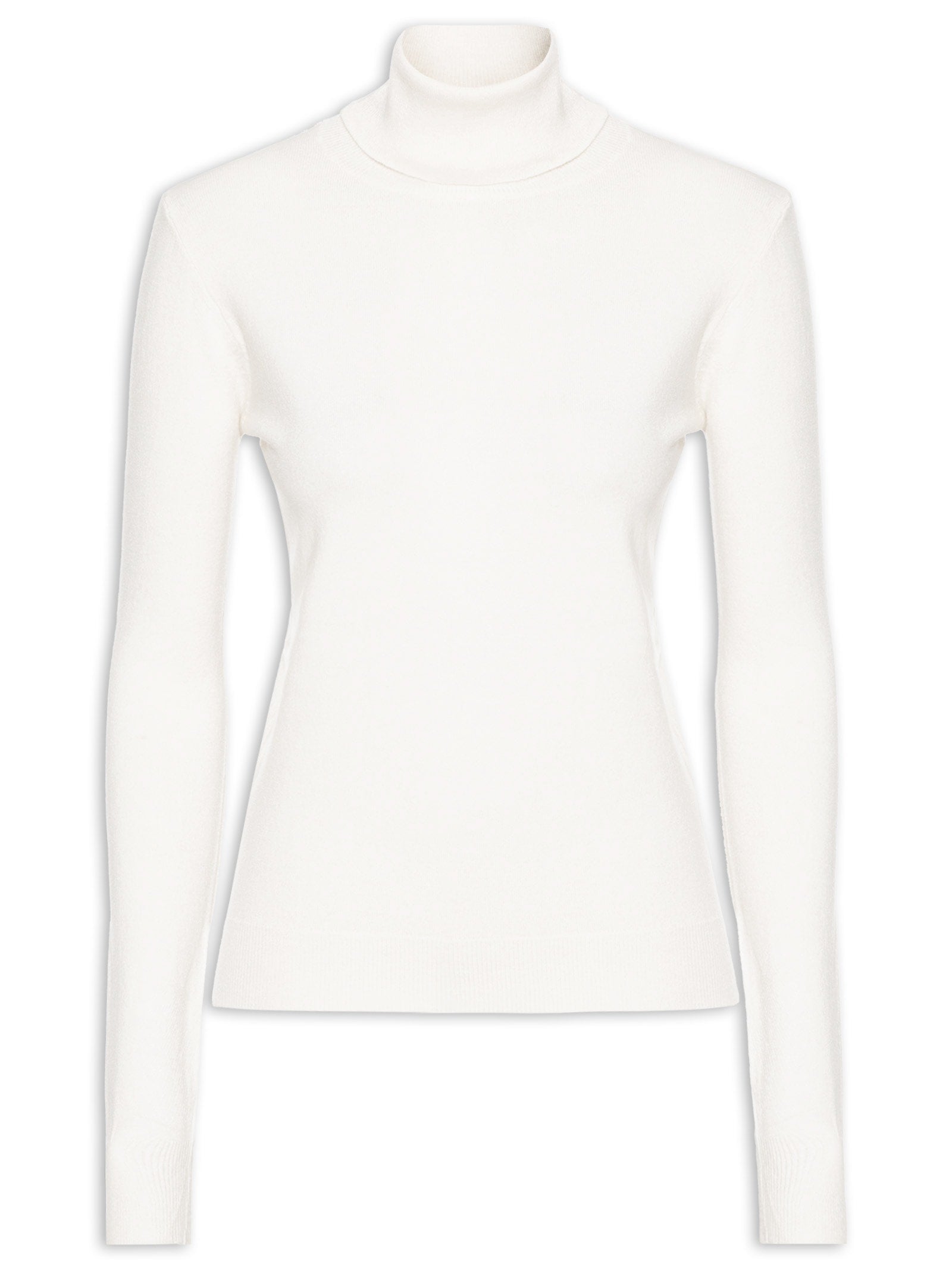 Blusa Feminina Manga Longa em Tricot com Cashmere - Off White