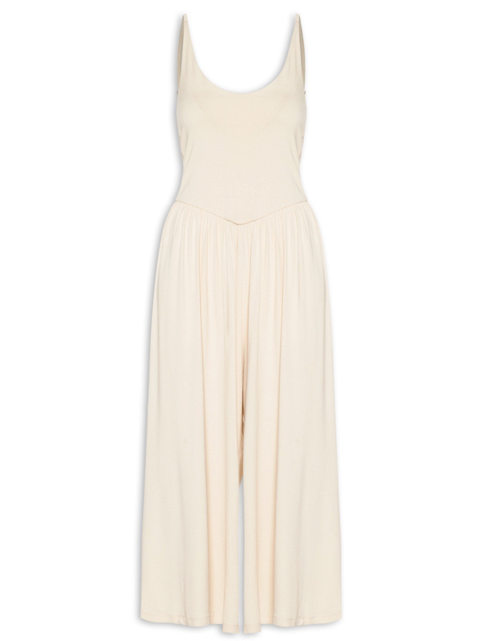 Macacão Feminino Amplo Midi Alças Regulaveis - Vermelho