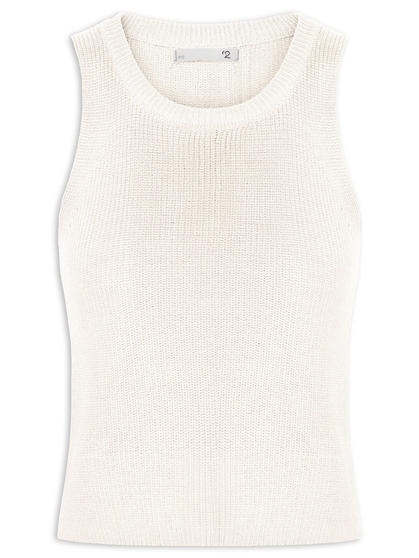 Blusa Feminina Regata Alcinha Tricot - Bege