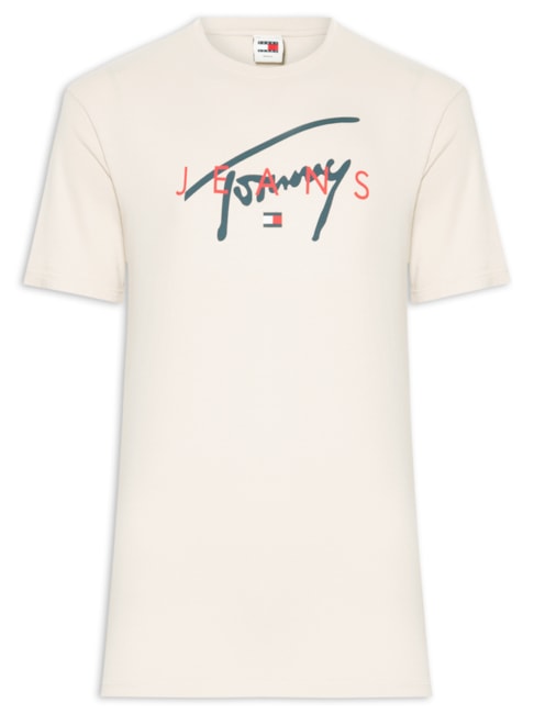 Camiseta Masculina Signature Twist Regular Fit Em Algodão - Bege