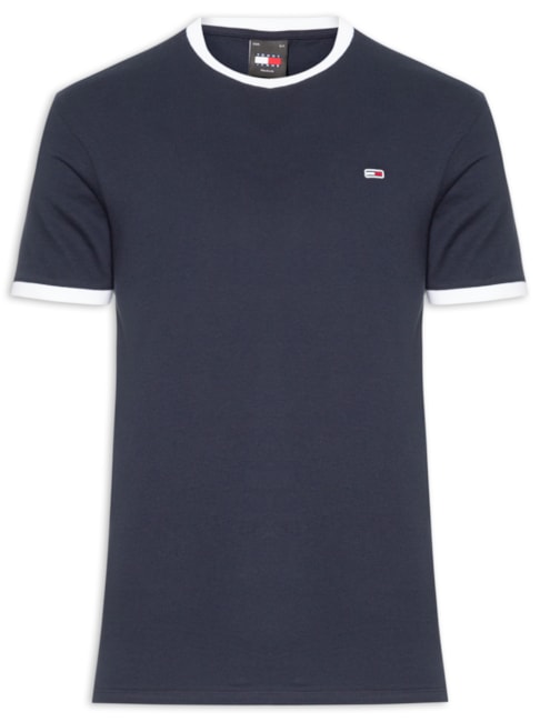 Camiseta Masculina Flag Ringer Regular Fit - Azul  