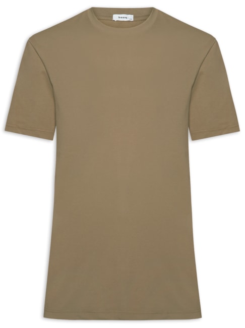 Camiseta Masculina Básica Algodão Premium - Marrom